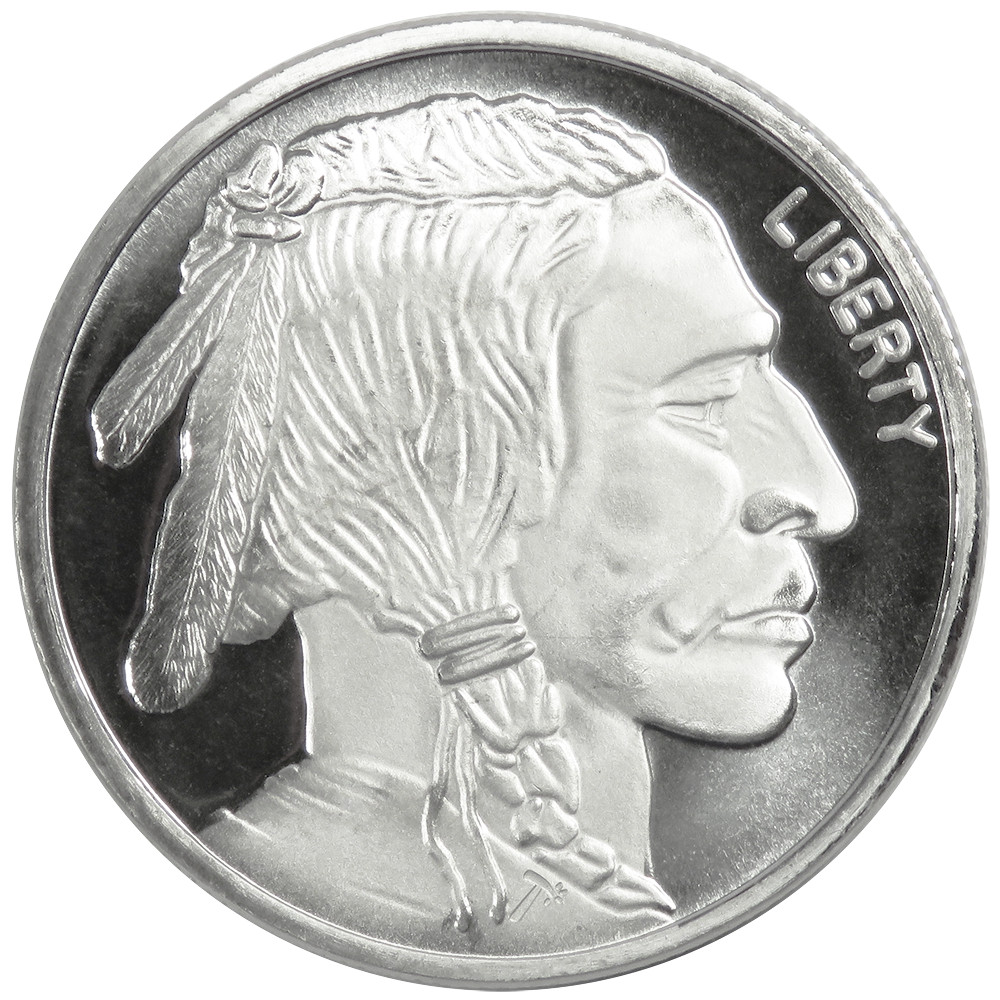 1 Troy oz Buffalo .999 Fine SiIver Round