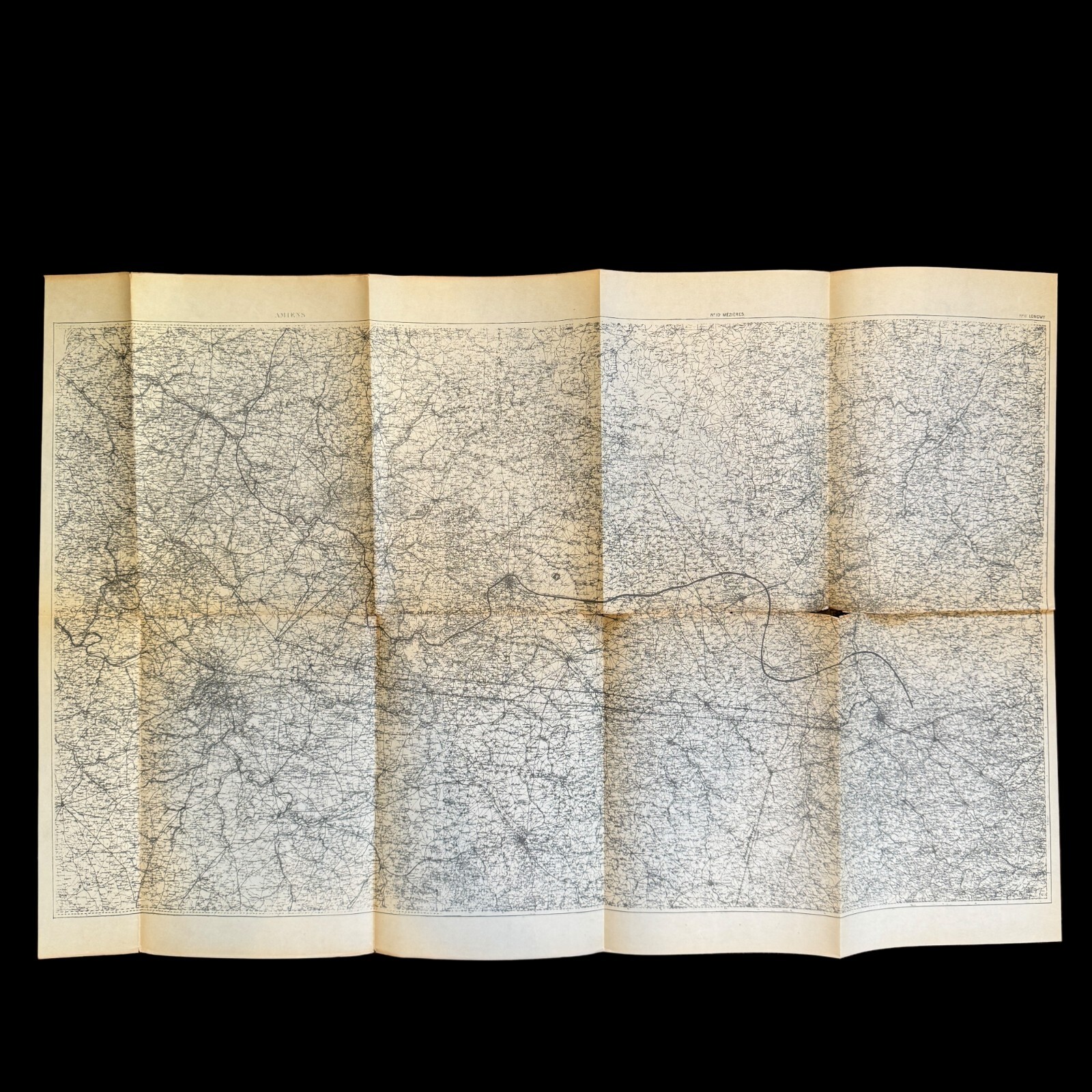 RARE World War I Chaumont-en-Vexin Marne Salient Sector Operations Map
