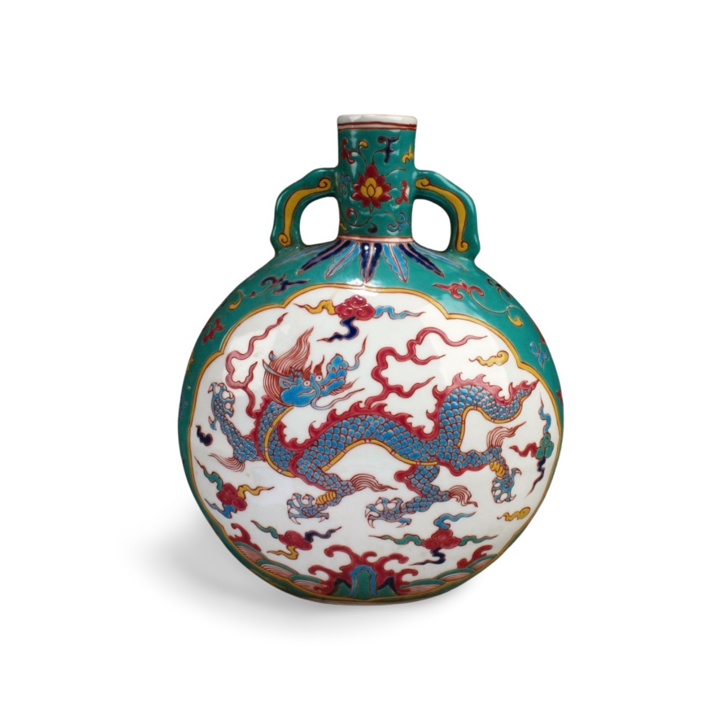 Chinese Porcelain Moonflask Vase. \'XuanDe\' mark on body Chinese Porcelain Moonflask Vase. \'XuanDe\' mark on body