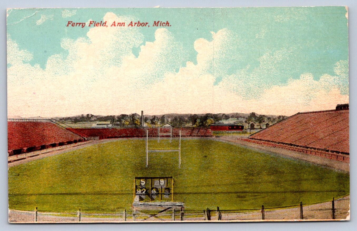 WA1/ University Michigan Ann Arbor Postcard c1910 Ferry Field Stadium 270