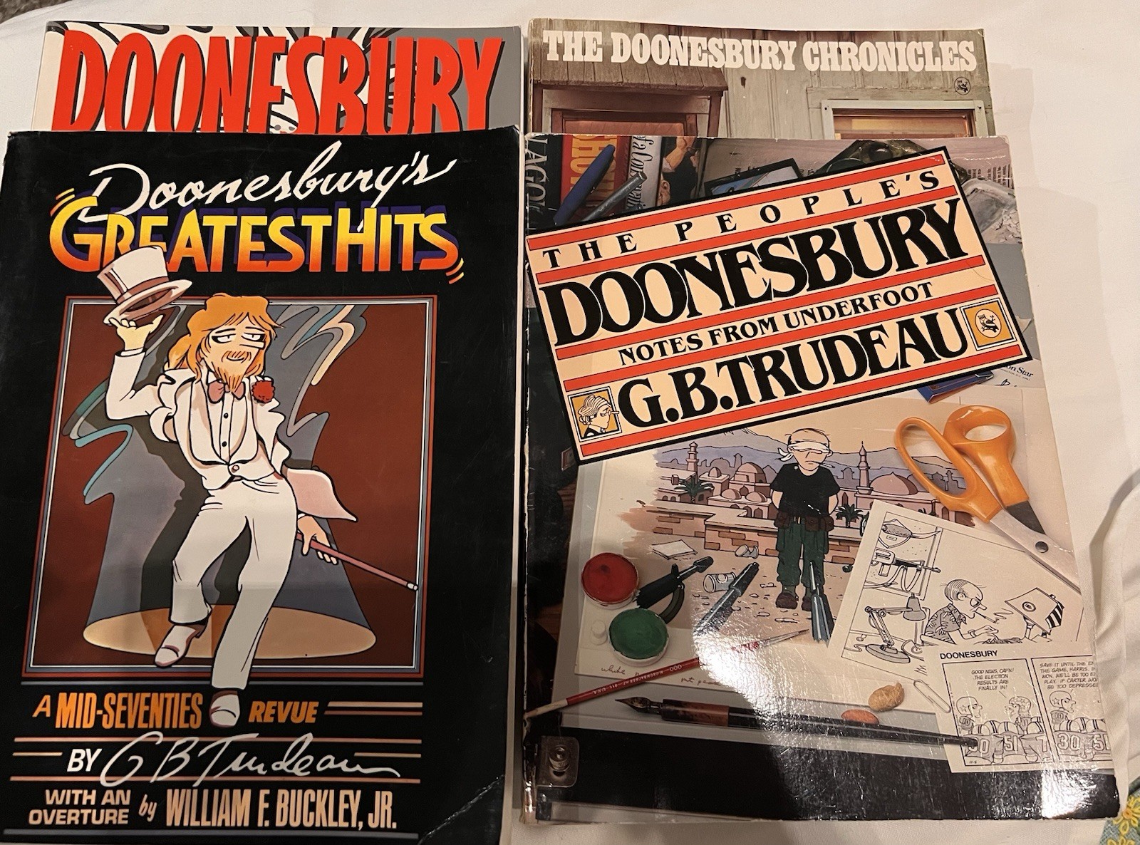Doonesbury Comic Books LOT of 4 G. B. Trudeau Chronicles Notes Underfoot Deluxe