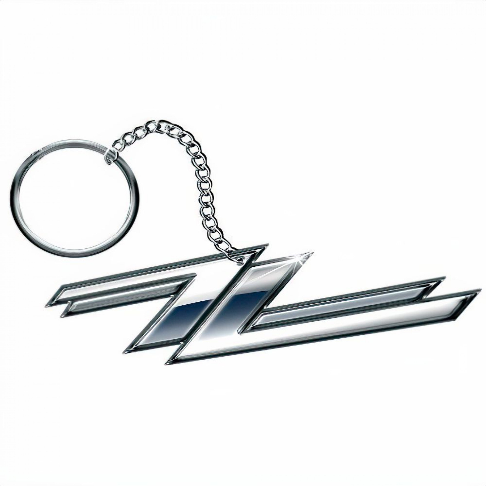 ZZ Top Twin Z\'s Keychain Silver
