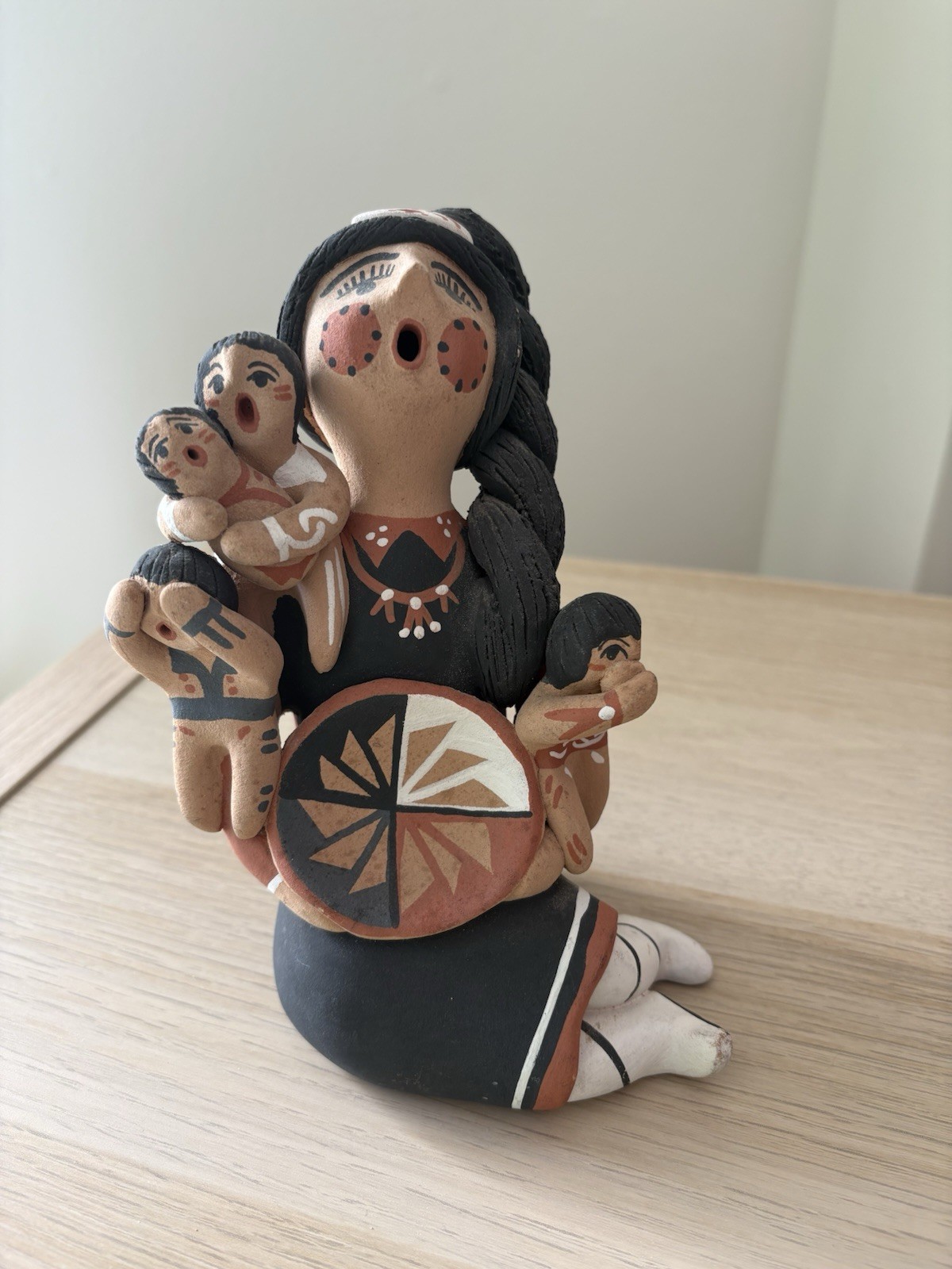 Vintage 6.5” Jemez Pueblo Storyteller Pottery Doll by Bonnie Fragua - Signed Vintage 6.5” Jemez Pueblo Storyteller Pottery Doll by Bonnie Fragua - Signed