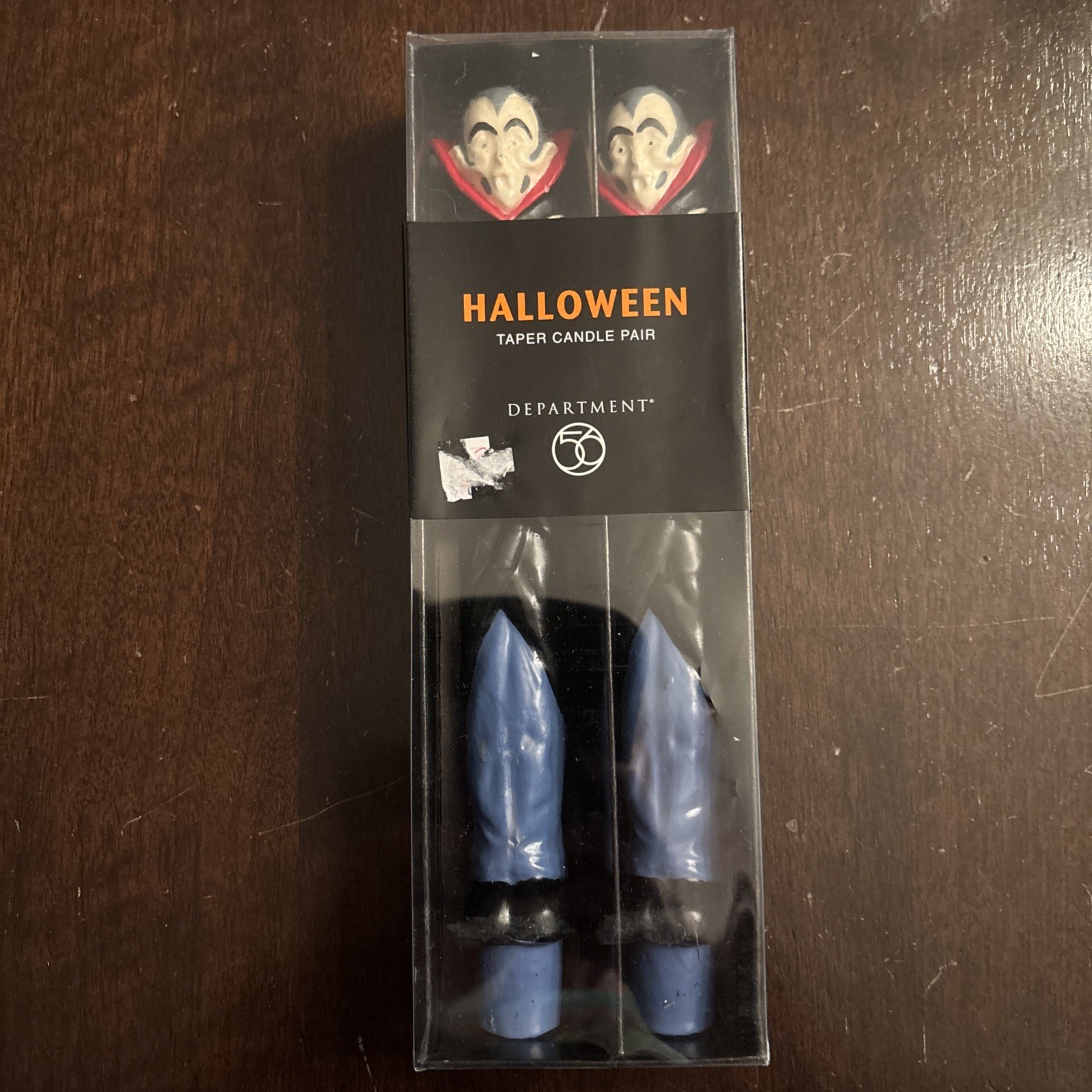 Dracula Shaped Tapered 2 Candles Horror Monsters 10” Department 56 Halloween