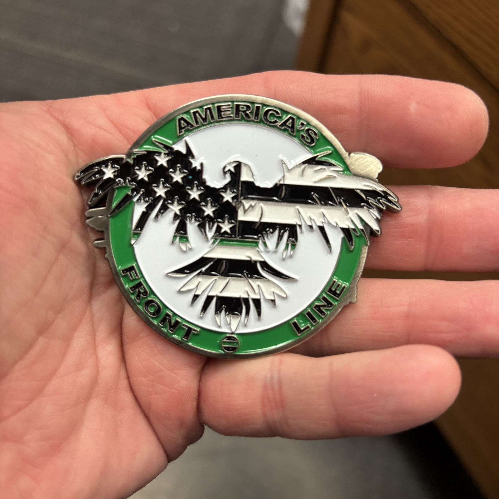 Americas Front Line- The Wicked Flee- Challenge Coin