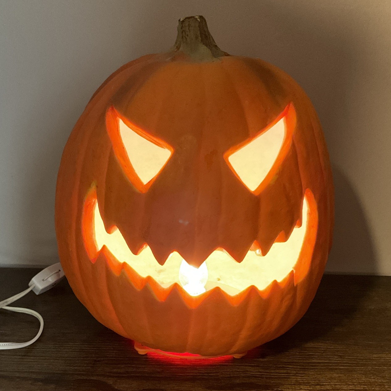 Vintage 1993 Trendmasters Light Up Pumpkin Jack O Lantern Halloween Foam Mold