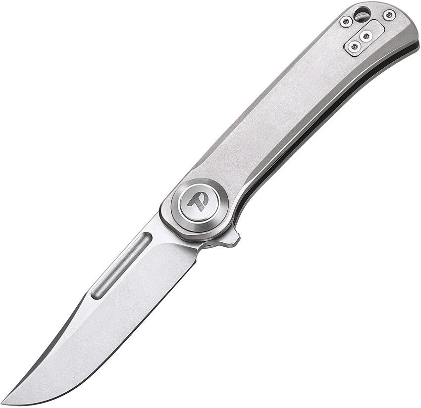 DREAM TECH D4055TG Manual Folding Pocketknife D2 Titanium Frame Lock Gray