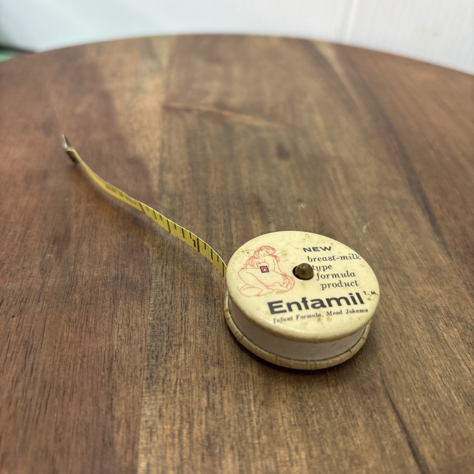 Vtg Advertising Tape Measure Enfamil Baby Formula Vitamin Drops Mead Johnson 