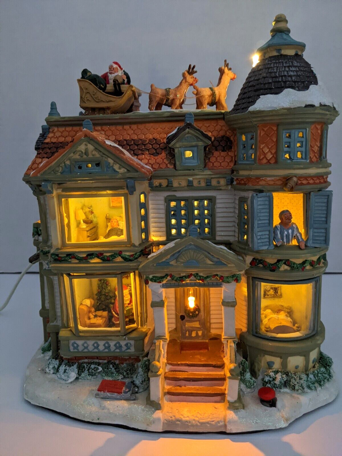 Lemax 2008 Twas The Night Before Christmas Musical Lighted House   VIDEO