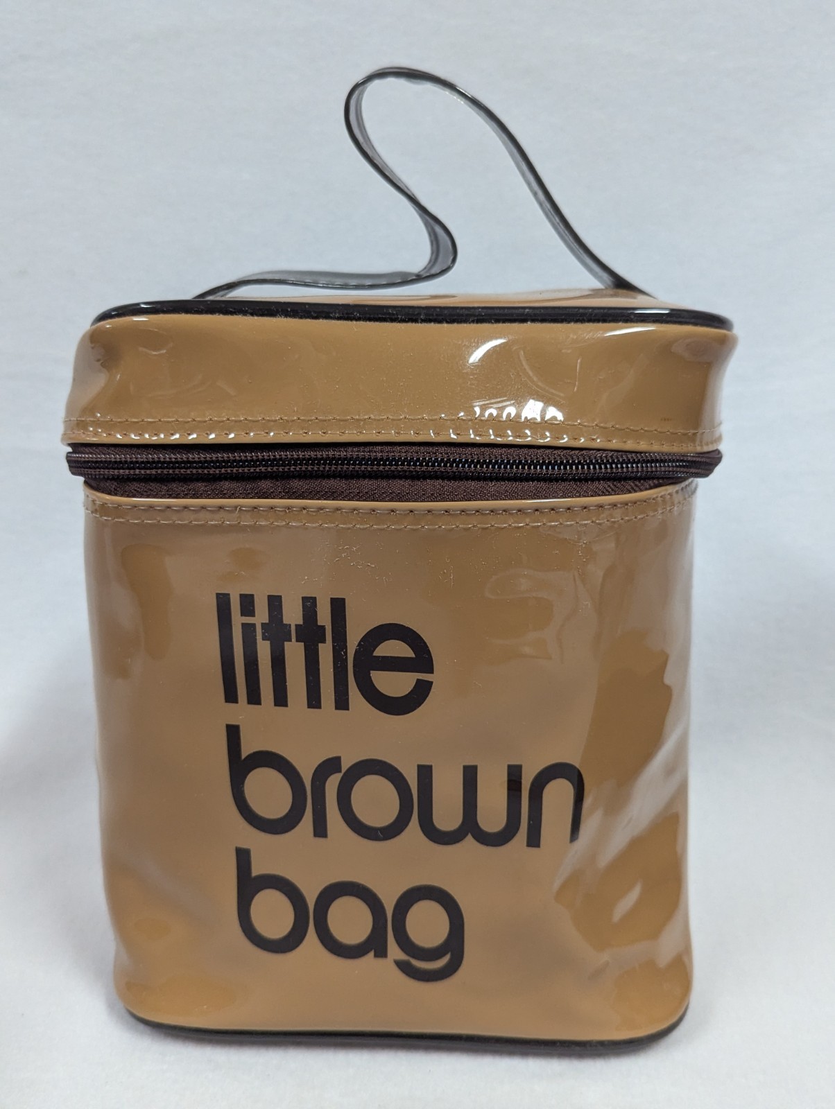 Little Brown Bag Bloomingdales Vinyl Zip Up Lunch Bag Pail Single Top Handle