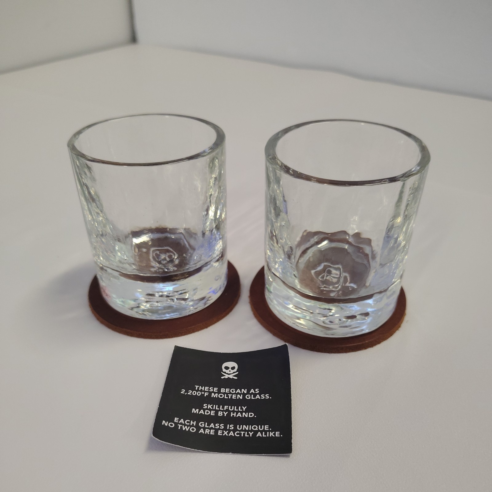 Pete's Pirate Life Mini Pirate Tumblers Brown Coaster Set of 2 Made in USA