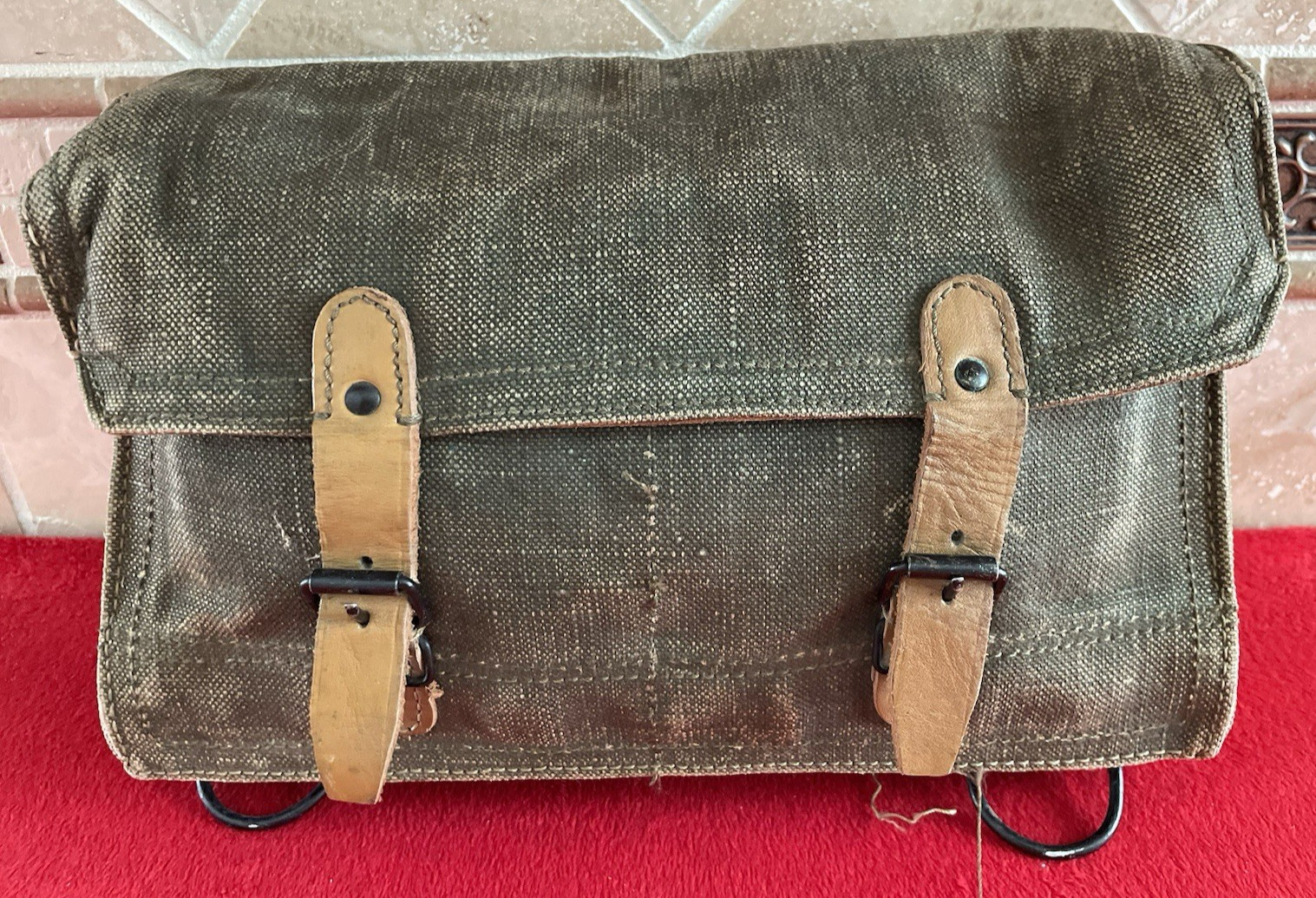 French Army 24/29 Ammo bag Case Pouch Indochina 1950’s Algeria FM Leather