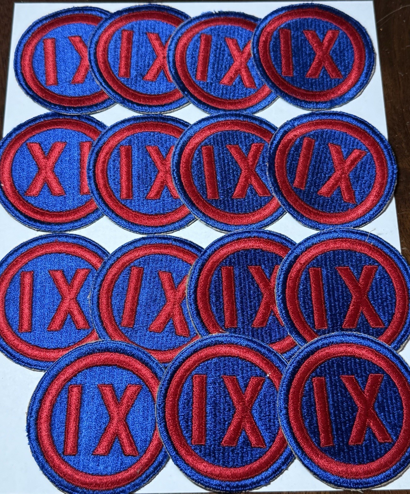 Genuine World War II Era U.S. Army IX (9th) Corps Patches Lot Of (15)