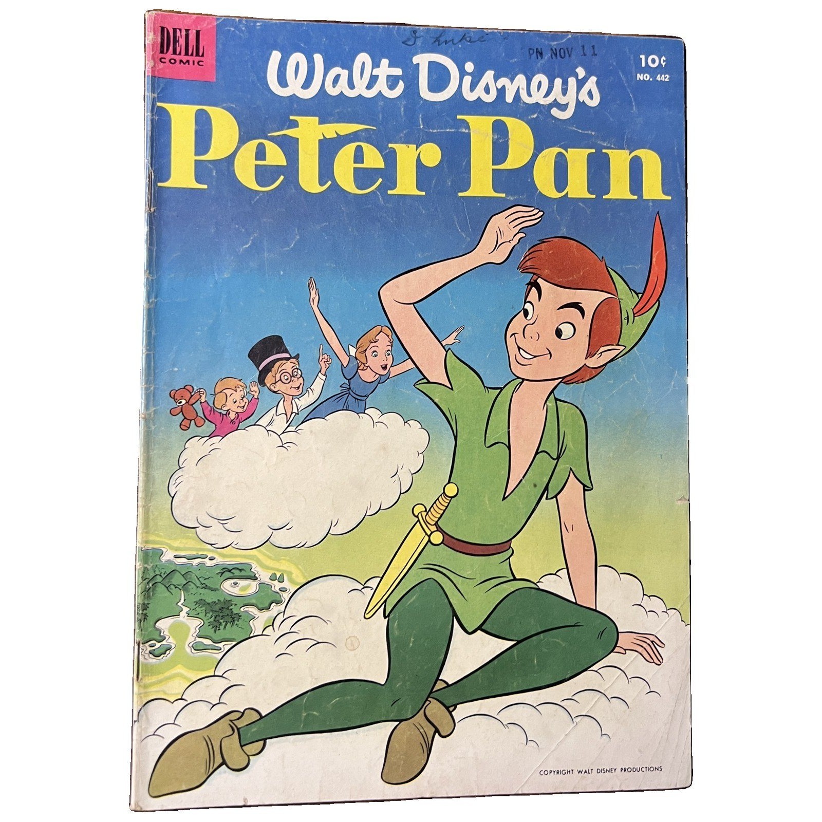 Walt Disney\'s Peter Pan Four Color #442 Dell 1952 Movie Adaptation VG-