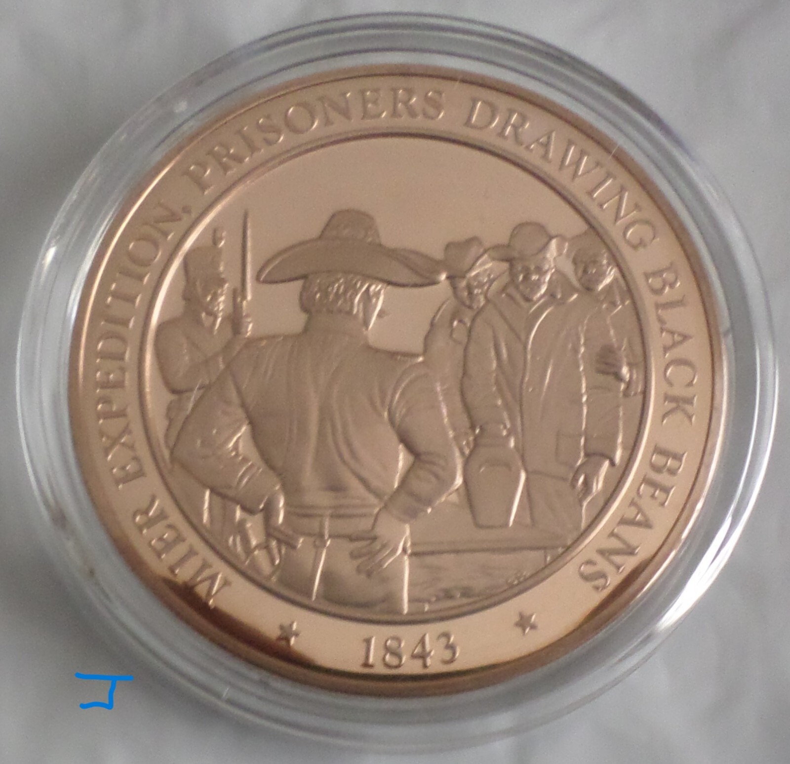 Texas Mier Expedition Prisoners Drawing Black Beans Vintage 1969 Bronze Medal