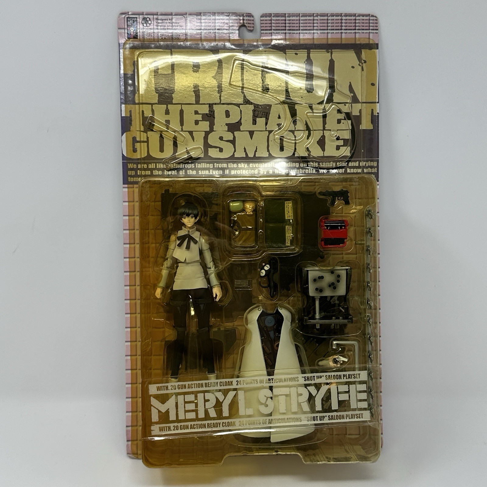 Kaiyodo Trigun The Planet Gunsmoke Meryl Stryfe Figure Boxed Unopened Yellowing