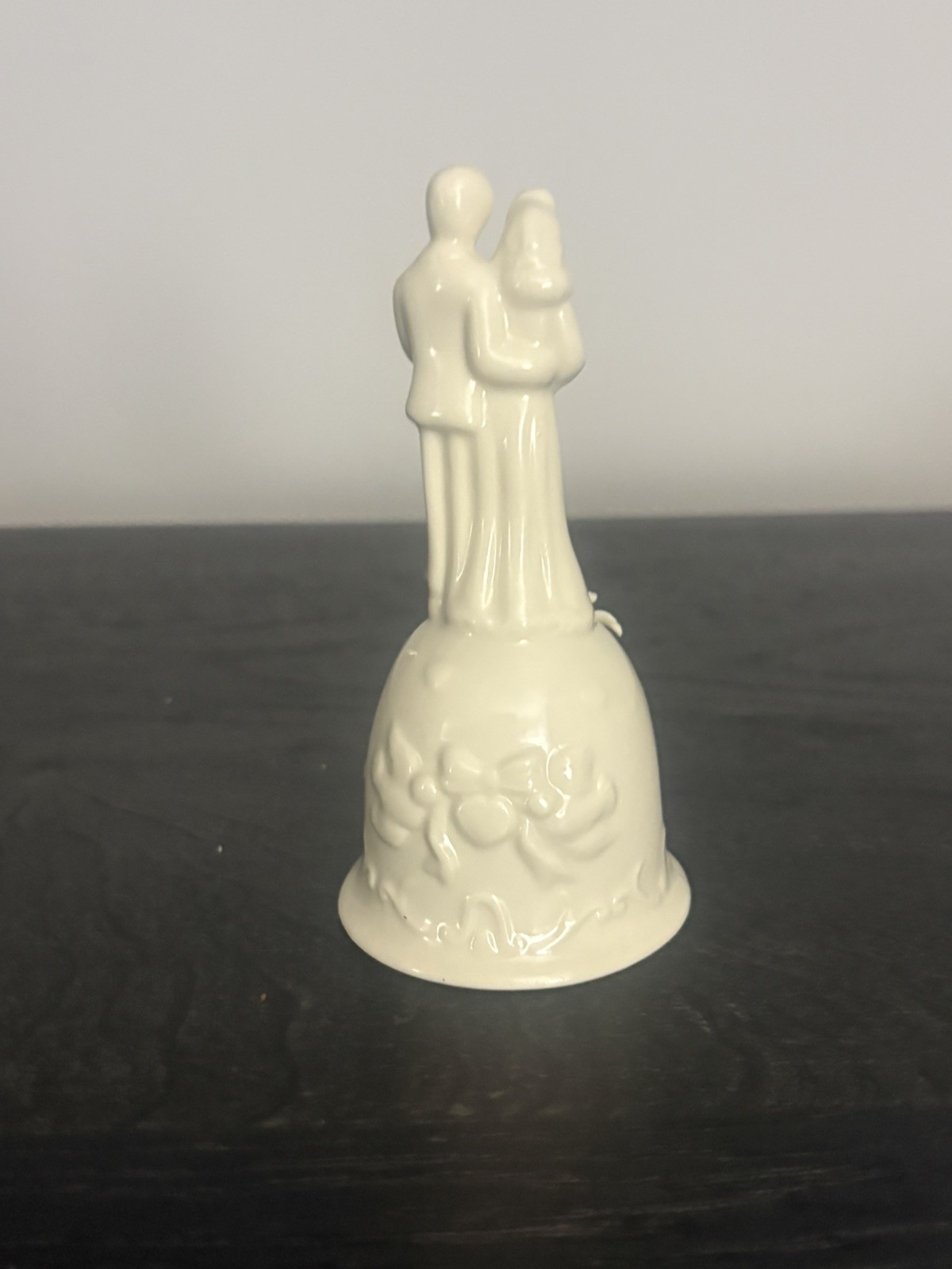 Fine Porcelain Bell With Wedding Couple On Top 5”