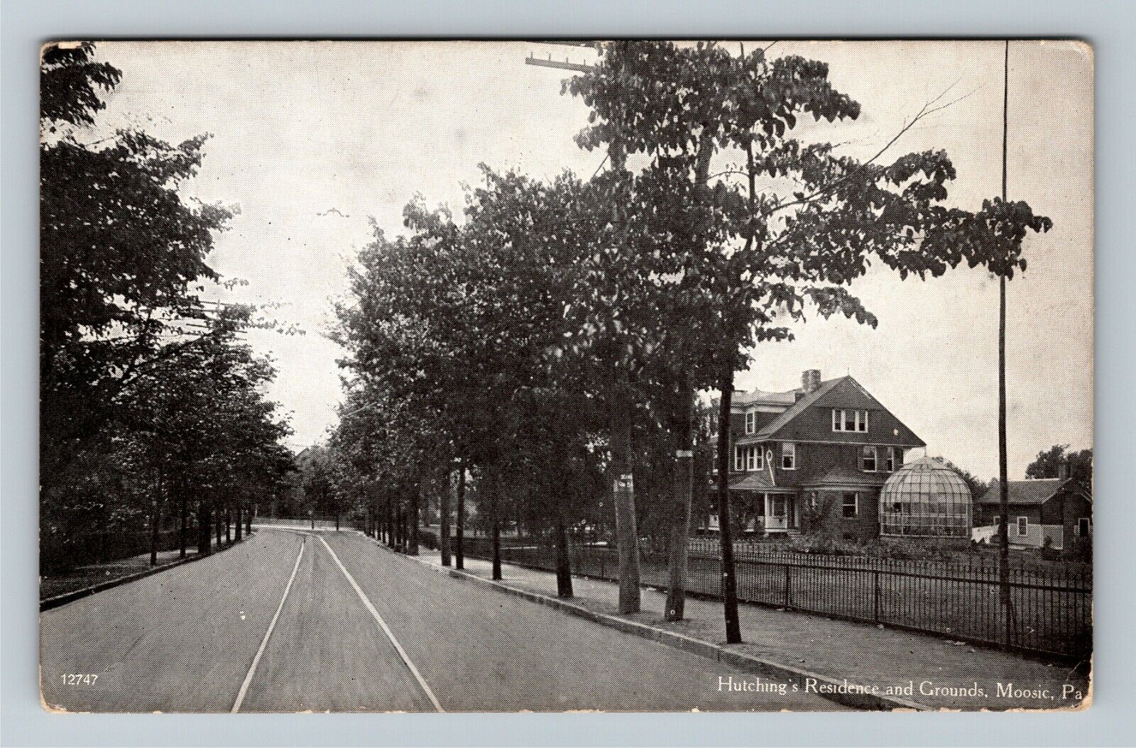 Moosic PA-Pennsylvania, Hutching's Residence & Grounds, c1910 Vintage Postcard