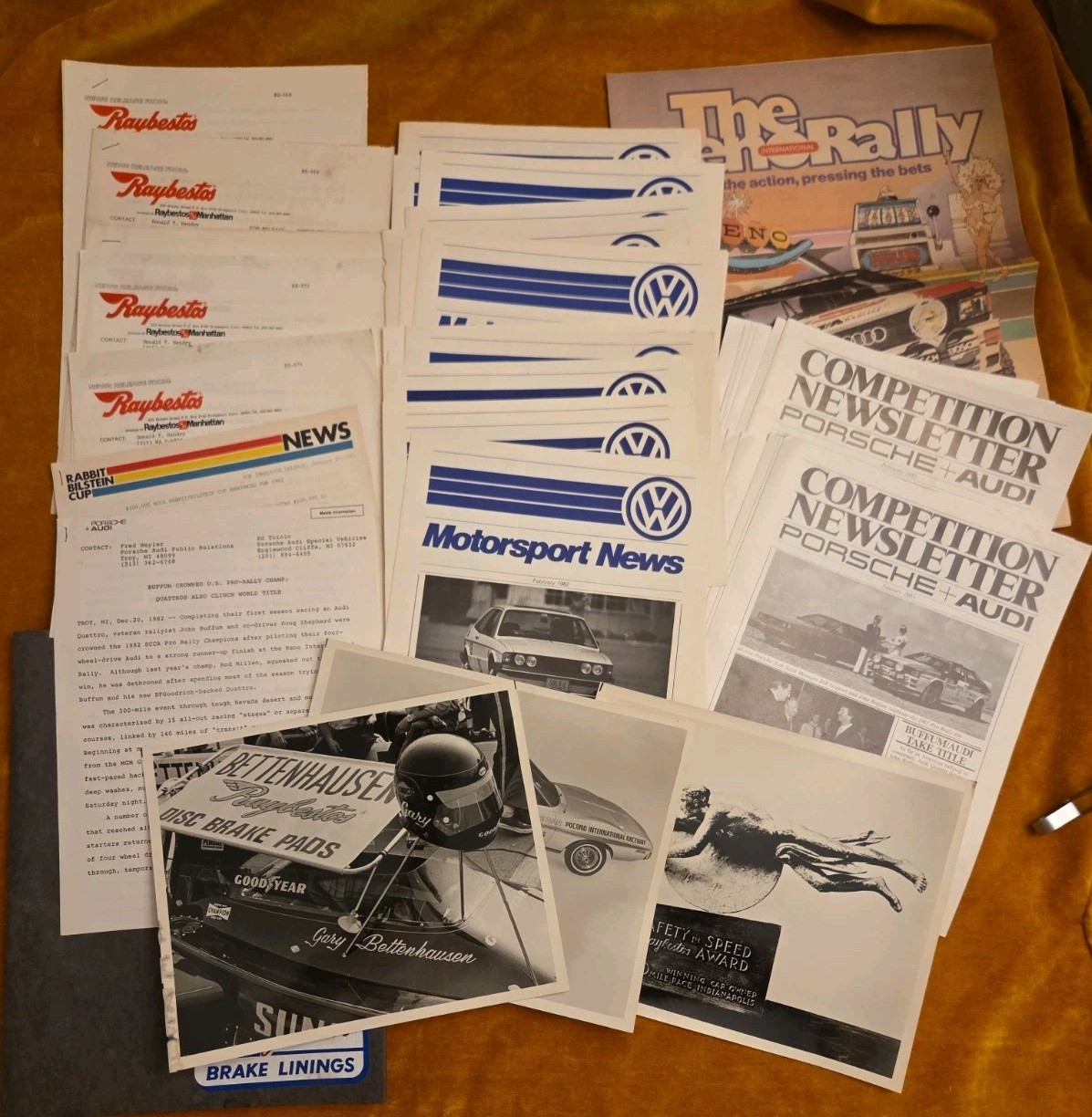 1982-1983 Porsche Audi VW Factory Motorsport Press Kit Archive Collection 44 Pc
