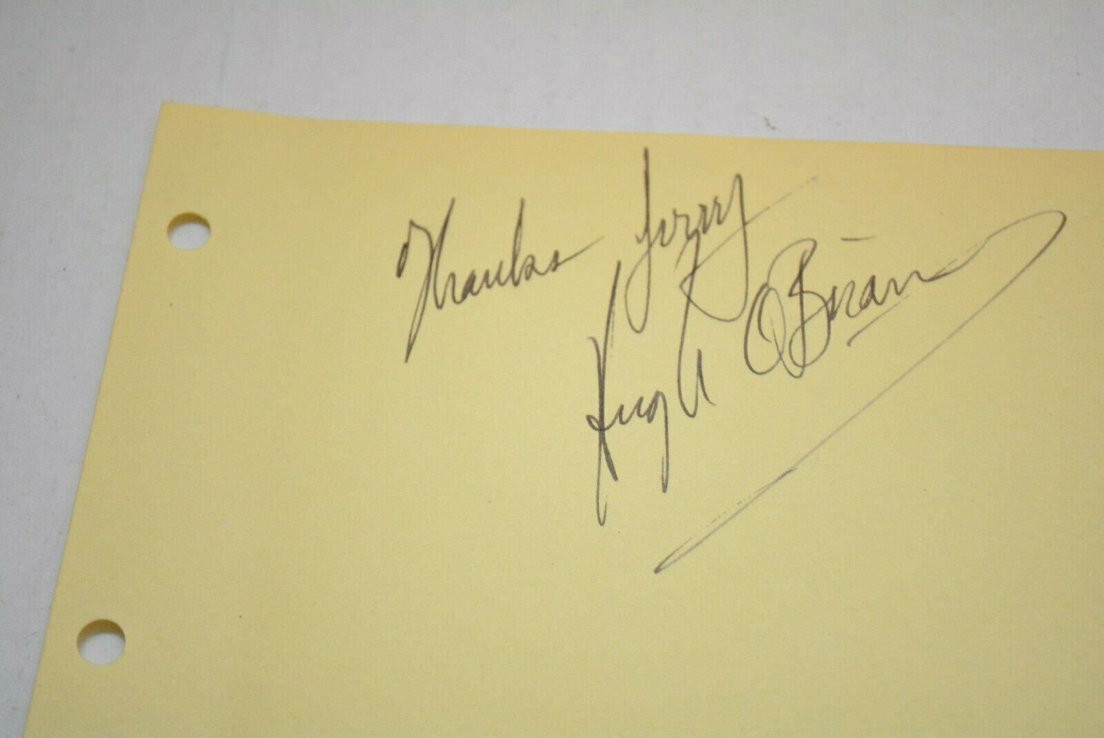 Hugh O'Brian Autographed from Autograph book Page 4