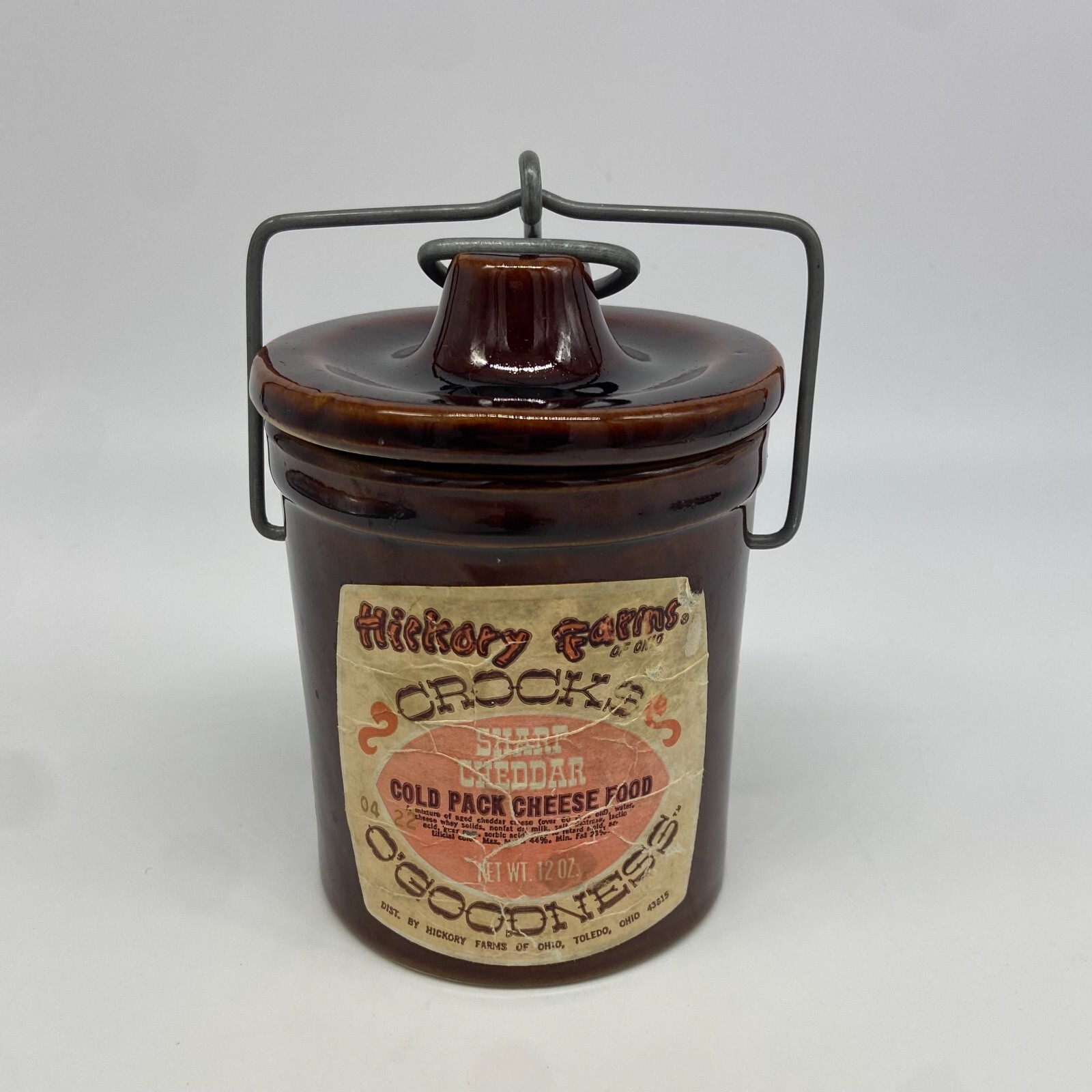 MOVING SALE Vtg Hickory Farms Stoneware Cheese Crock - Sourdough Starter Crock