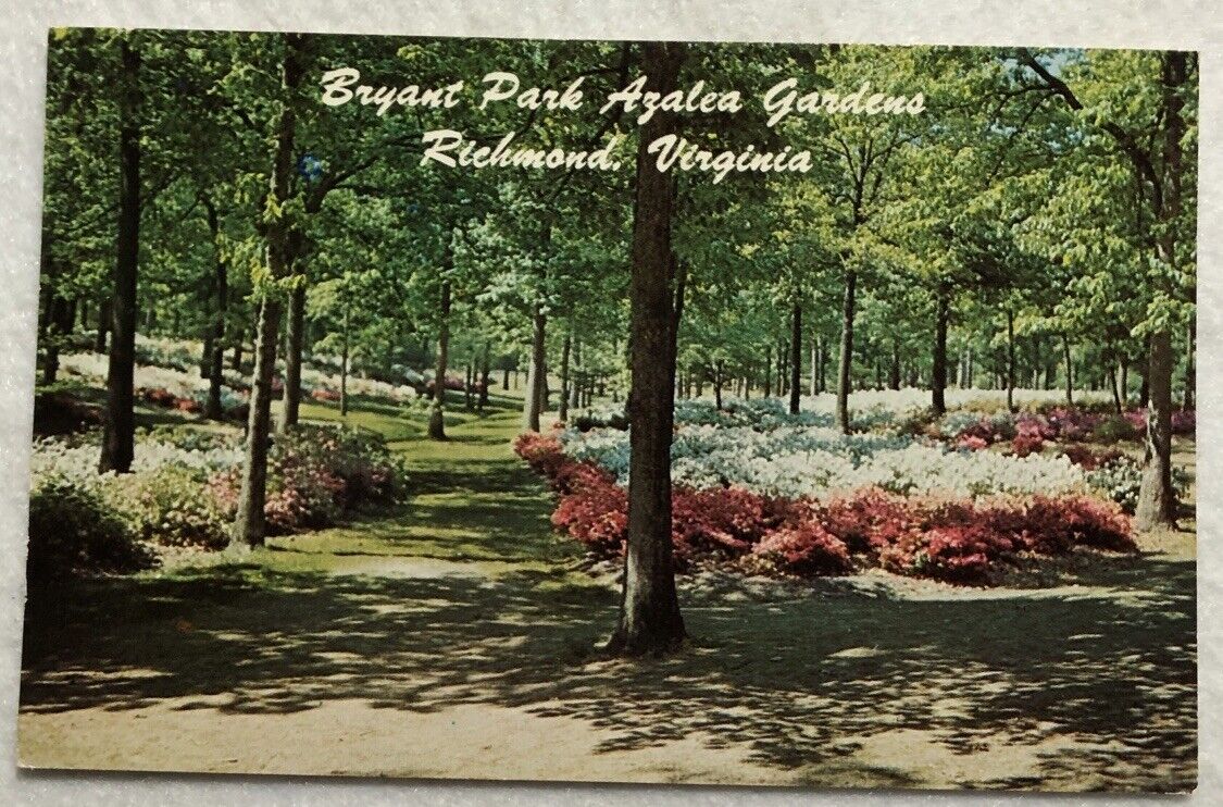 Bryant Park Azalea Gardens Richmond,  Virginia Postcard (L1)