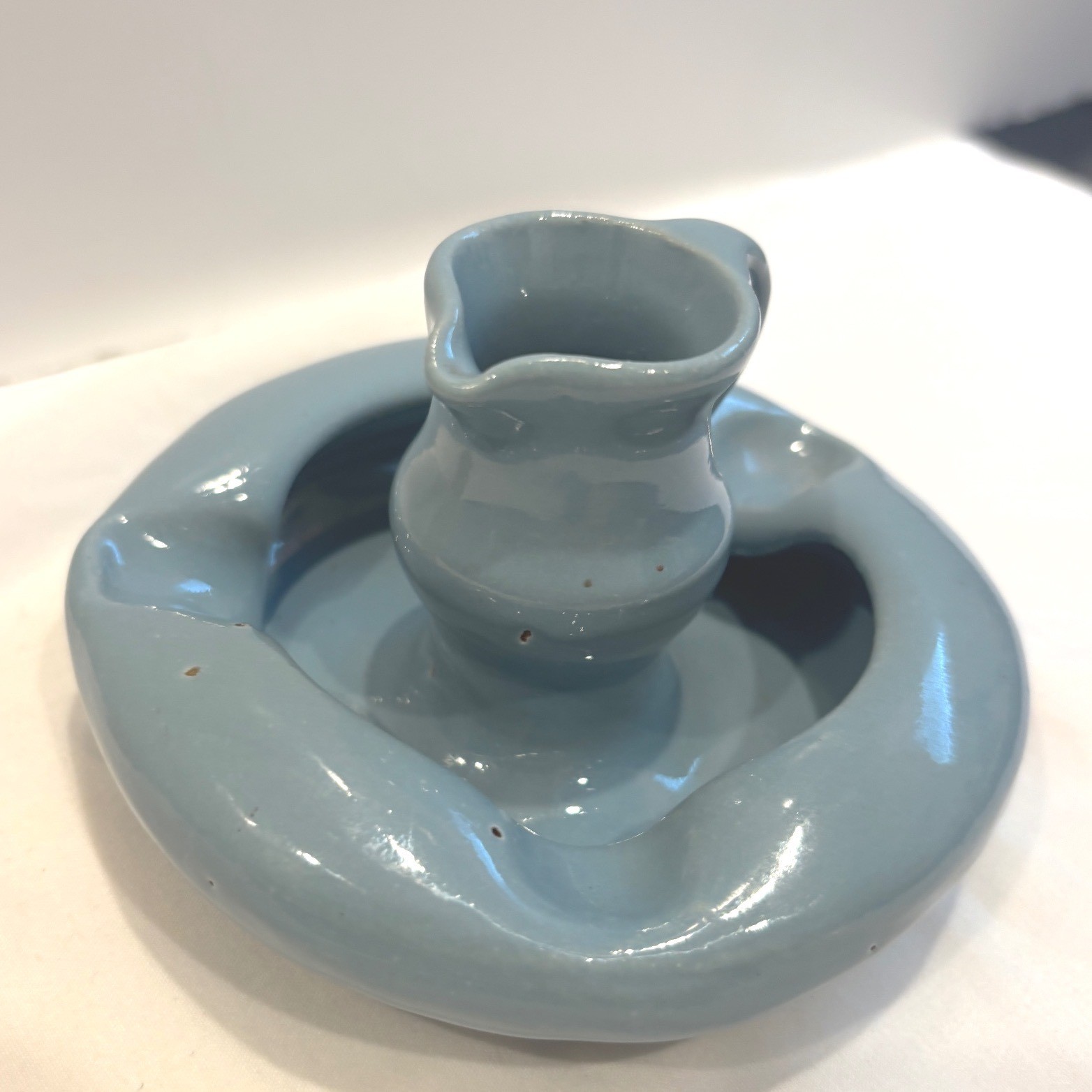 Vintage Nelson McCoy Pottery Miniature Wash Basin and Pitcher Set Light Blue
