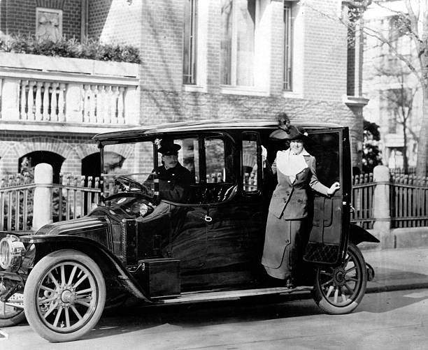 Wuest Ida actress D gets out of a car 1912 Old Historic Photo