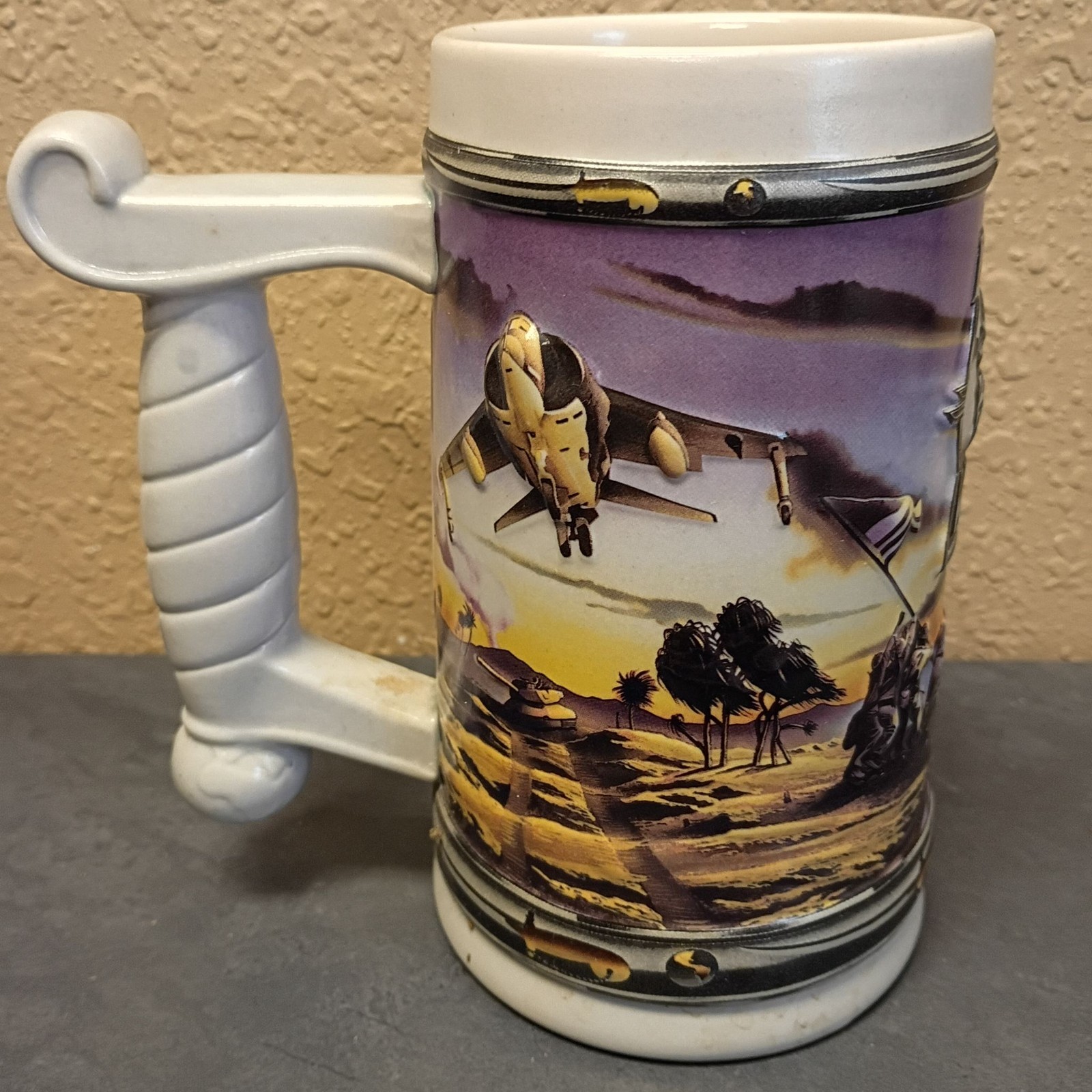 Budweiser Marines Ceramic Beer Stein 1995 Military Series 6.5in Collectible