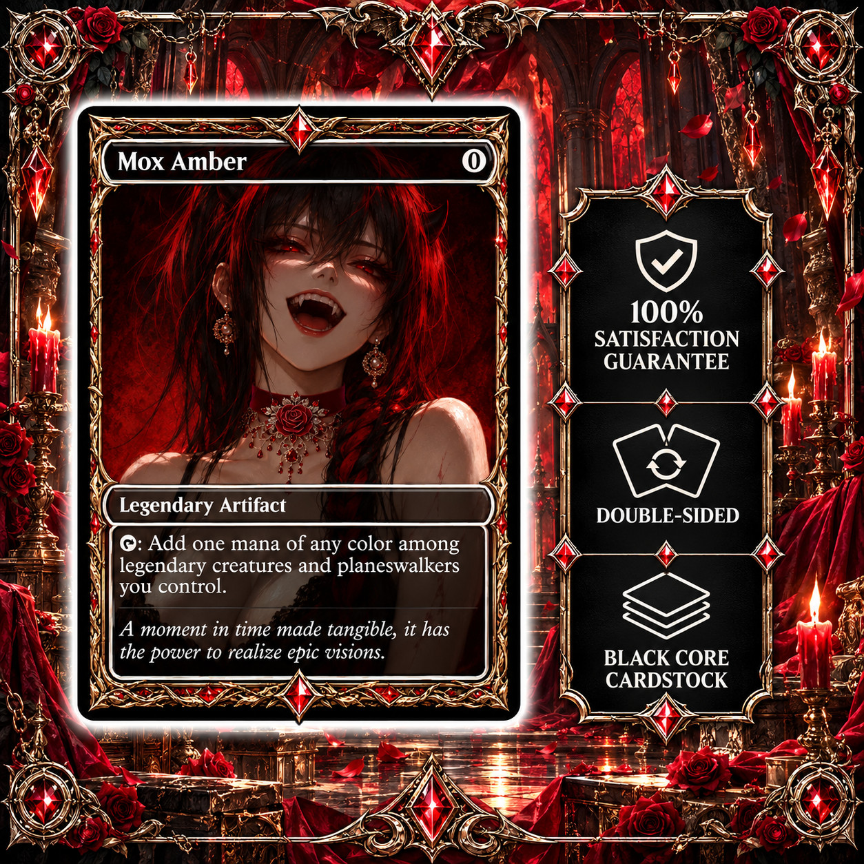 Mox Amber Proxy Custom Art Playtest Card