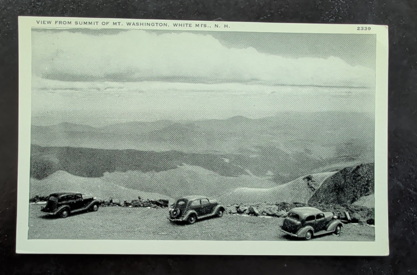 Vintage Postcard Summit Mt Washington NH c@ 1930 Automobiles Unused Auto Road