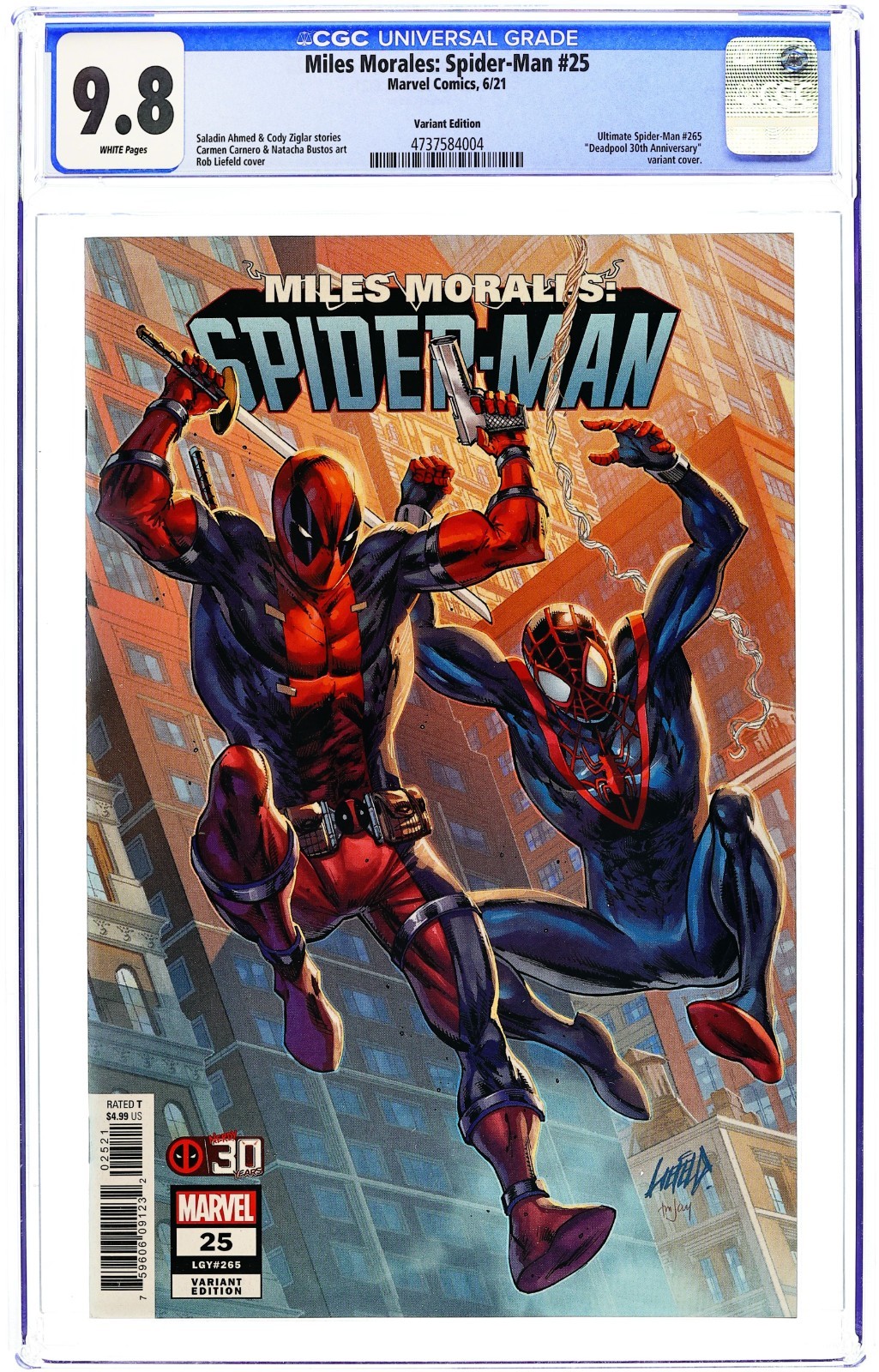 Miles Morales: Spider-Man #25B - 2021 - CGC 9.8 - Rob Liefeld