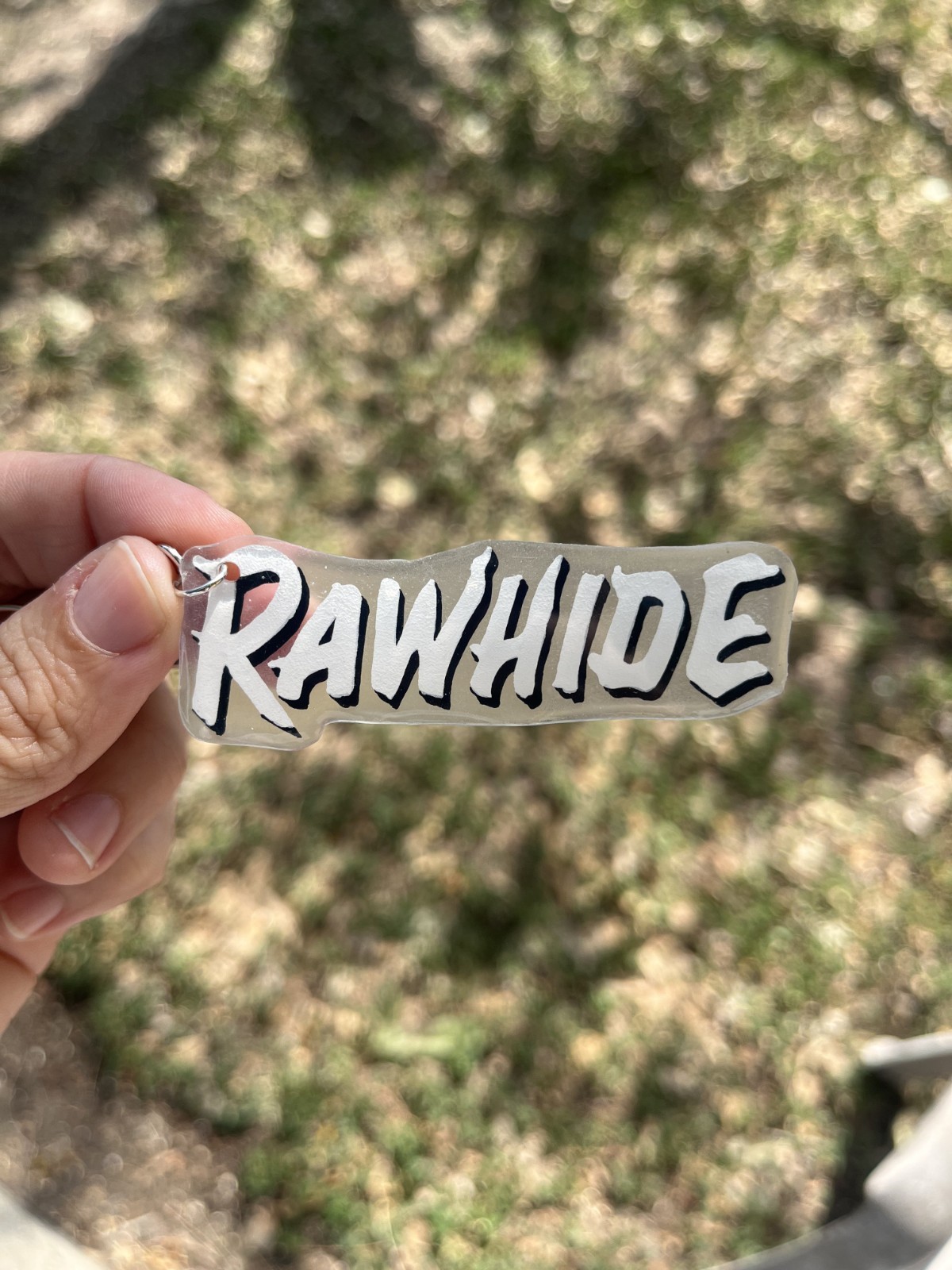 Handmade Rawhide acrylic resin Keychain