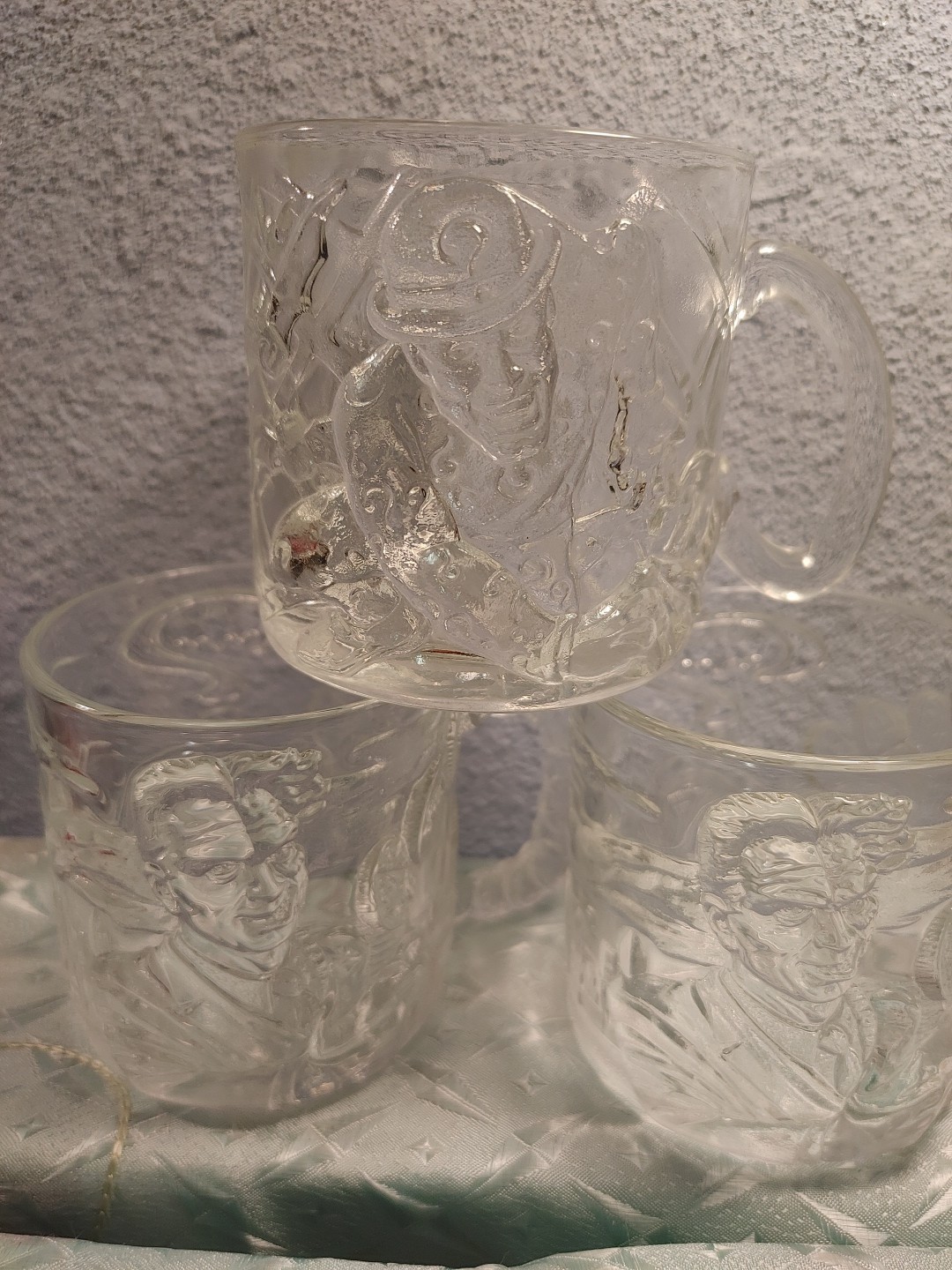 The Riddle & Two 2- Face  Figure Mug McDonalds DC Comics Batman Forever 1995 Lot