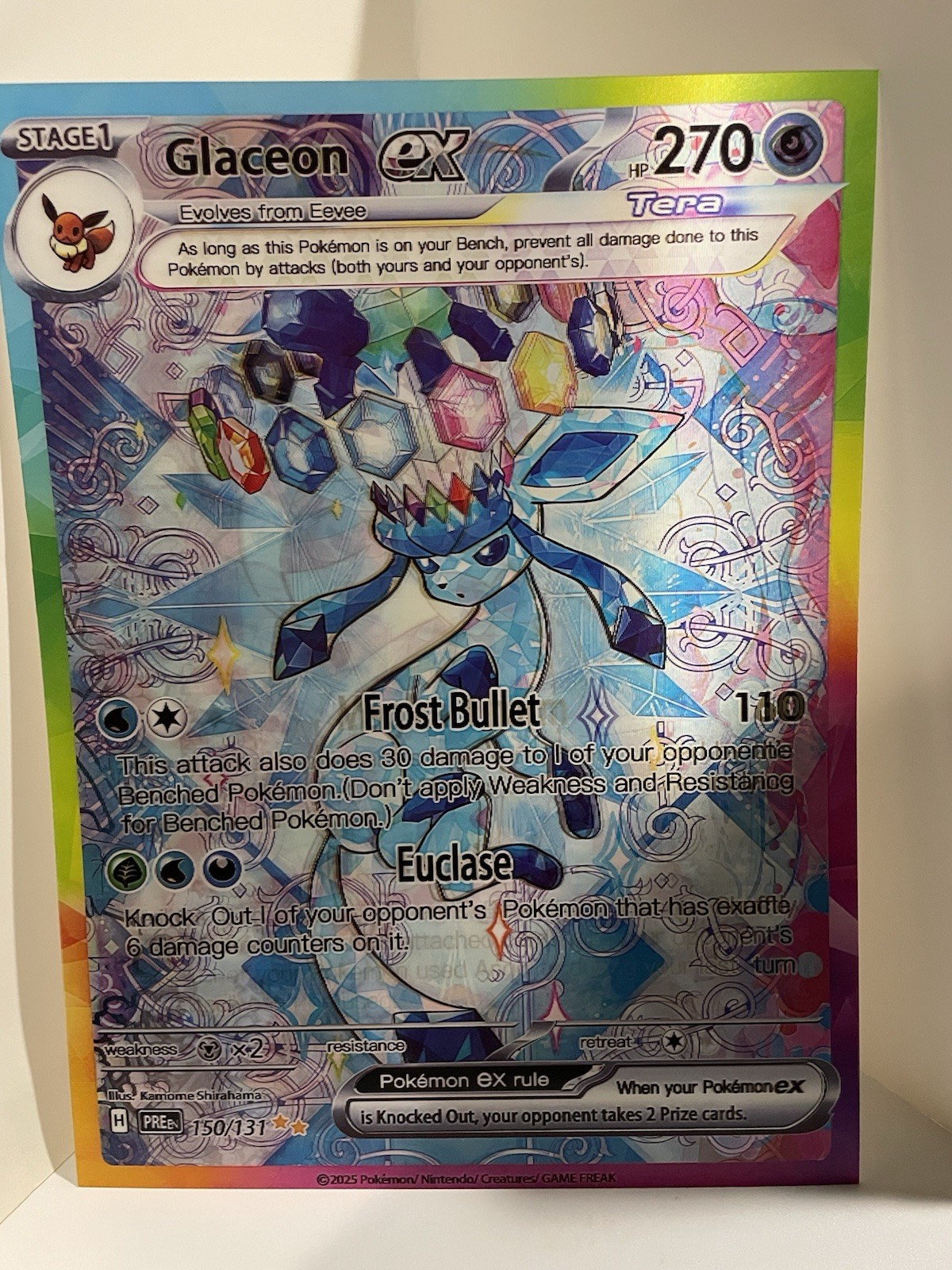 Glaceon Ex Sylveon Ex Leafeon Ex Tera Pokemon 3D Holographic Lenticular Poster