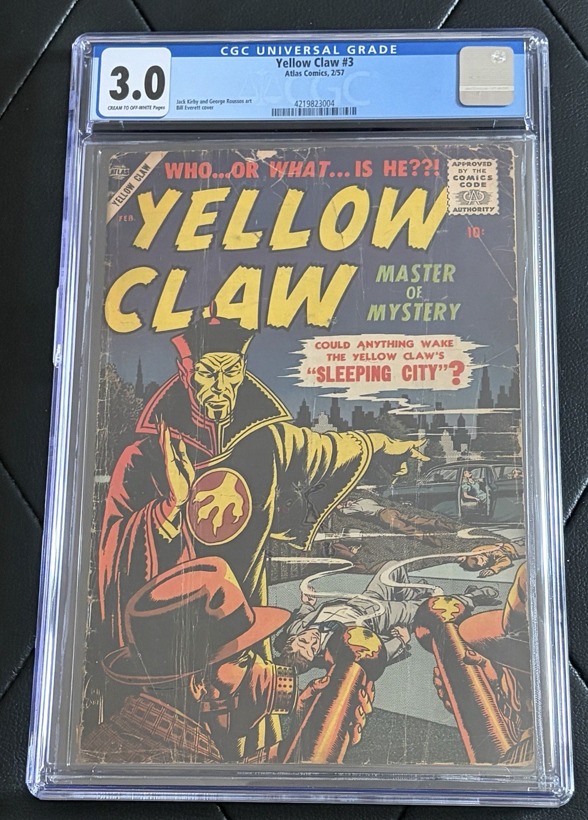 Yellow Claw (Atlas, 1957) #  3 CGC 3.0 Bill Everett Cover Rare