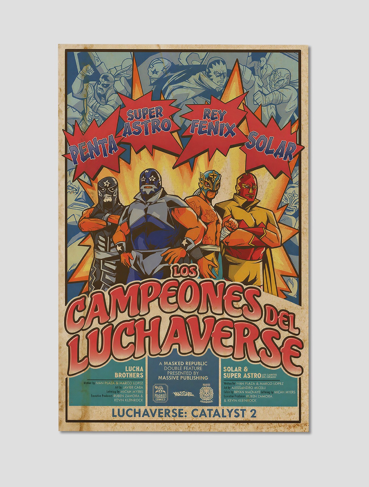 Luchaverse Catalyst #2 Lucha Brothers Heroes  Giclee Print Poster  11x17 WallArt