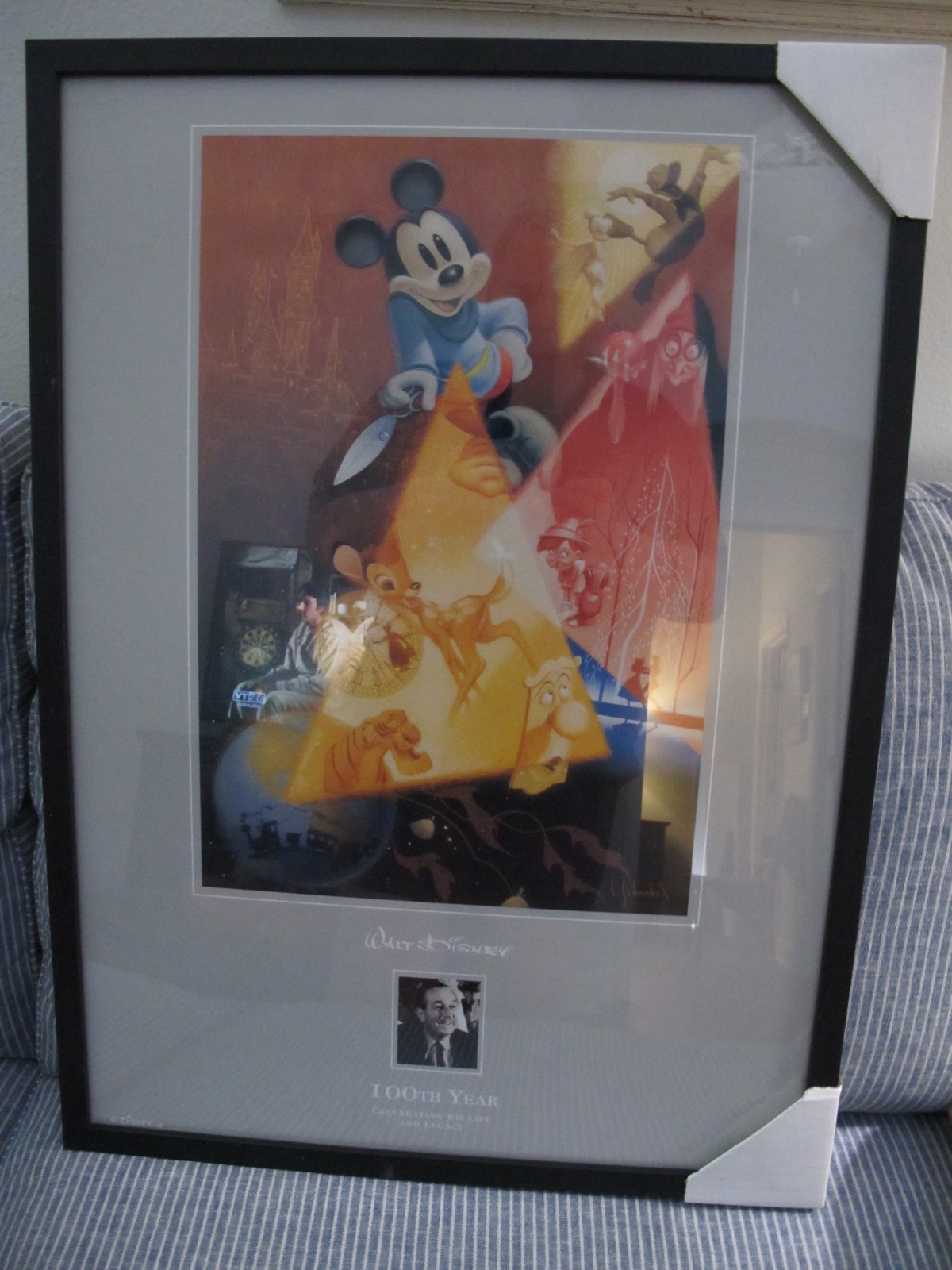 Disney Walt Disney's 100th Year Framed Poster Mickey Mouse