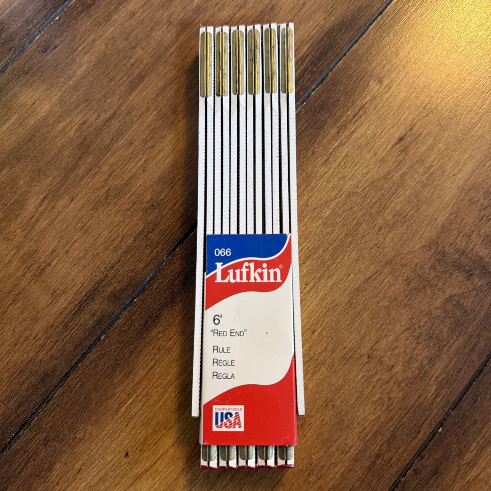 Vintage NOS LUFKIN 6\' Red End Folding Ruler 066 New 72\