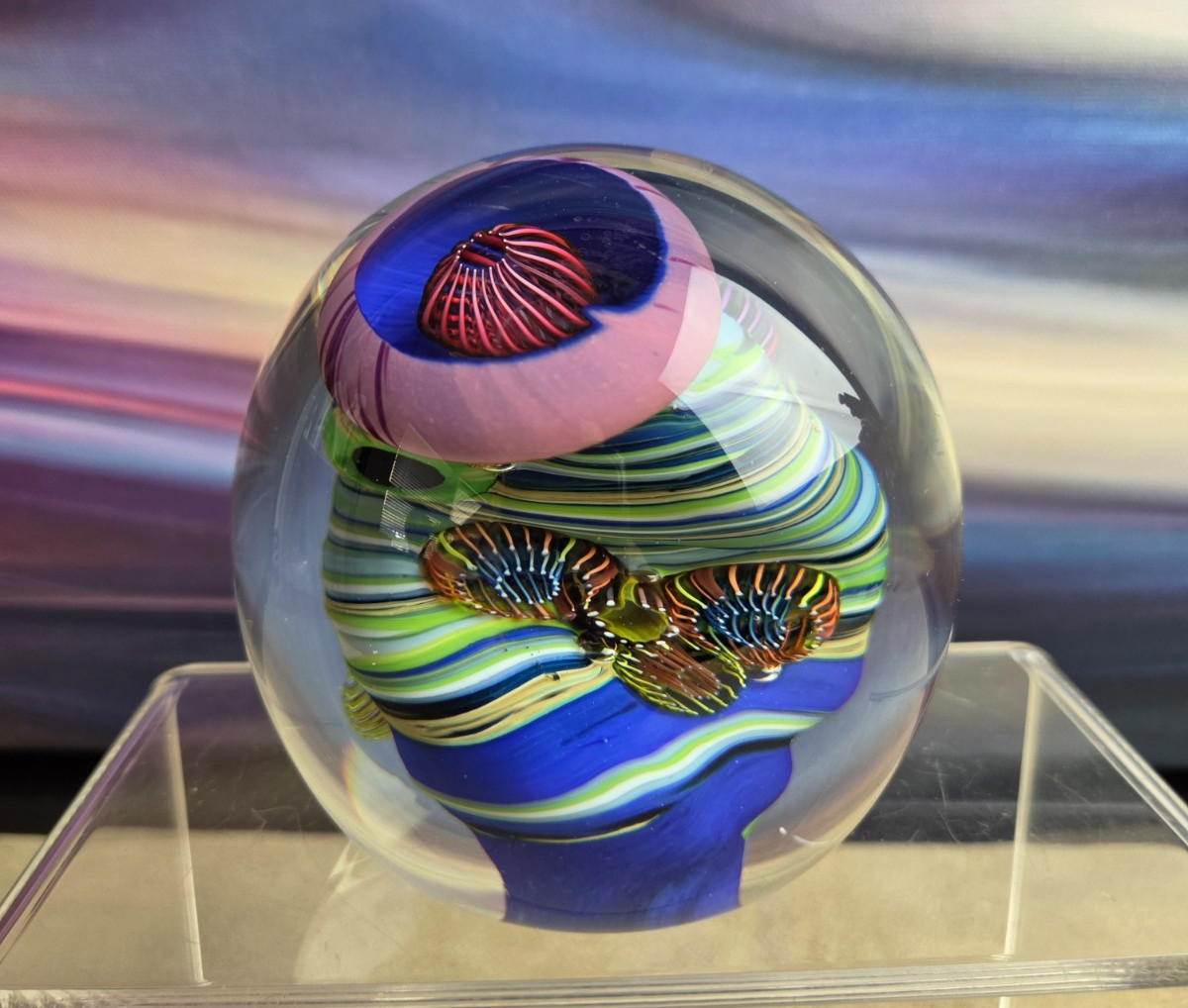 Vitra Studios in Oregon signed Paperweight - M. Stone, 1994 - Vintage