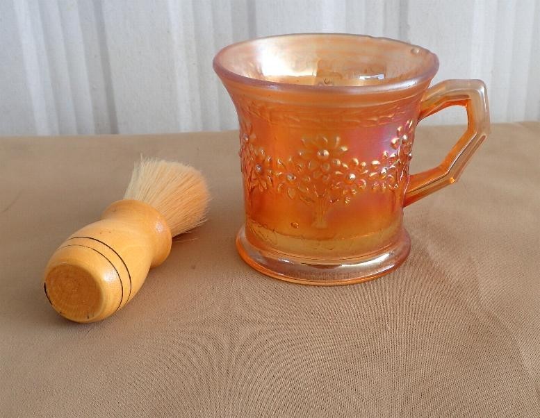 Fenton Orange Tree Marigold Carnival Glass Shaving Mug