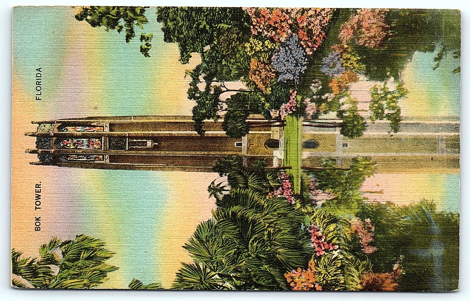 Vintage postcard, Bok Tower Florida, Colourpicture Pub.