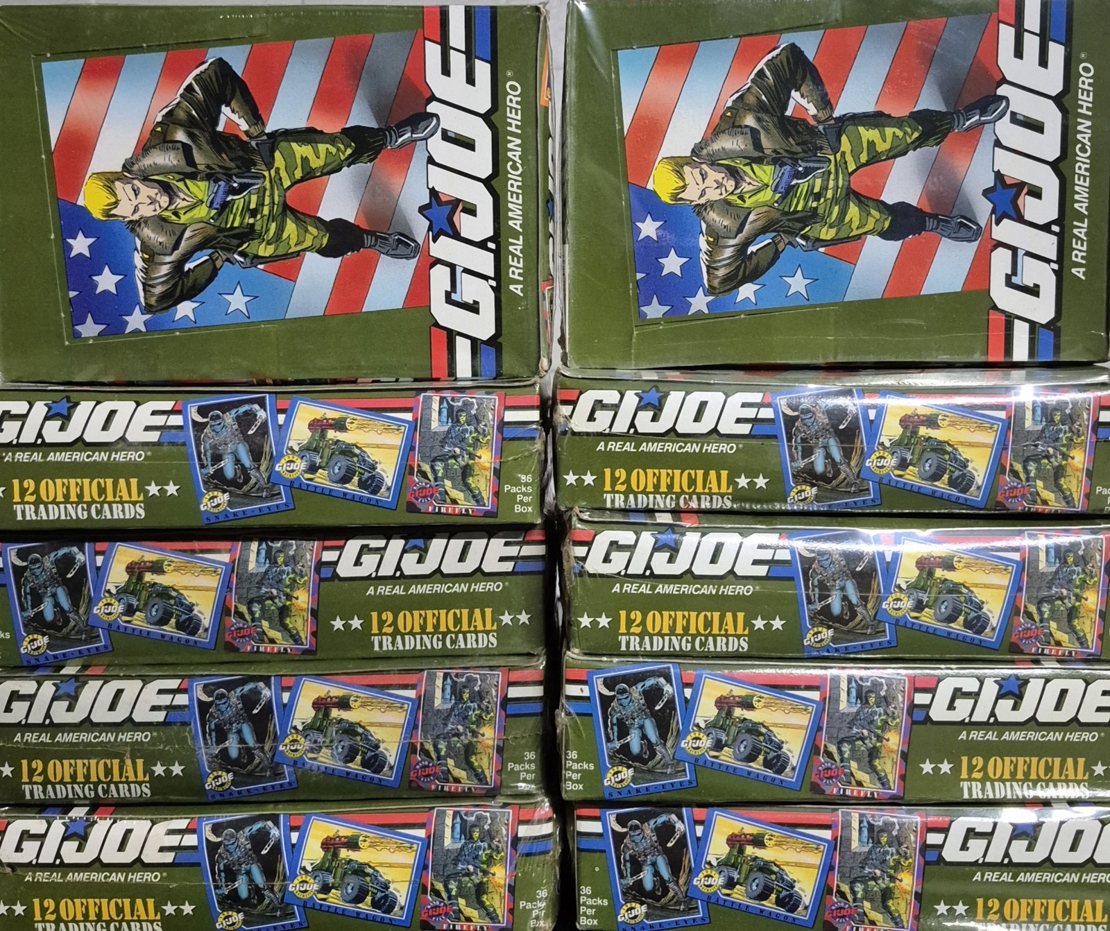 10 Sealed 1991 Gi Joe Impel Trading Cards