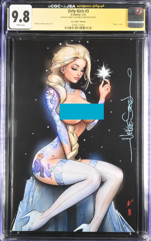 Zirty Girlz #3 Elsa Frozen signed by Nathan Szerdy Virgin Variant (CGC 9.8)