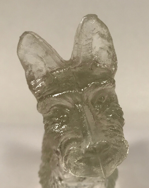 Scotty Dog Glass Candy Bottle