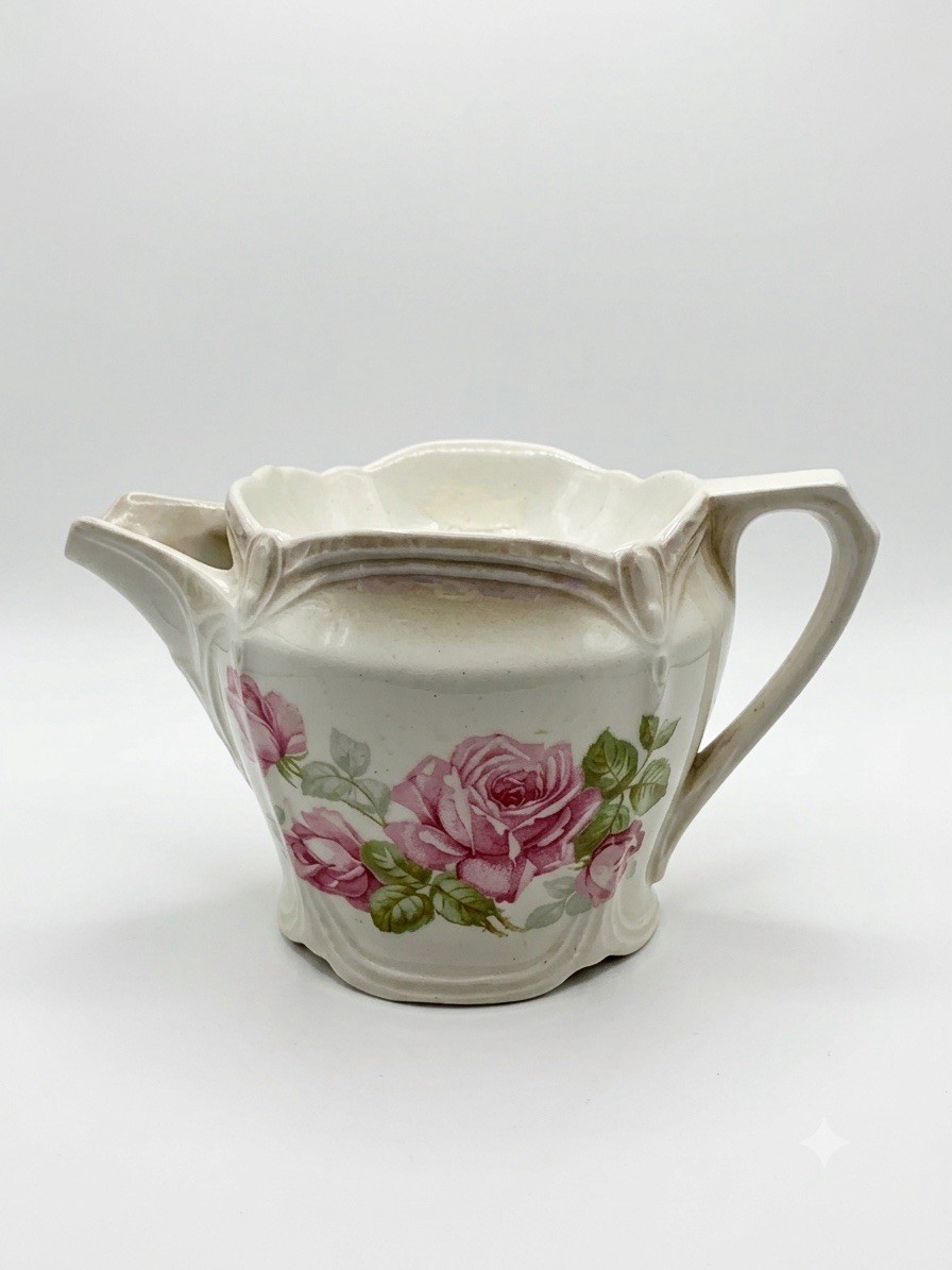Vintage Shaving Mug Pink Rose Made in Bavaria
