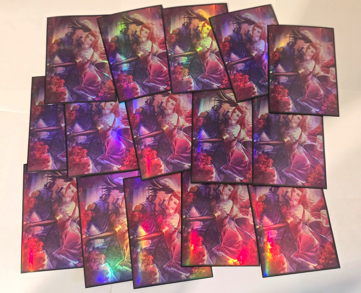 15x Yu-Gi-Oh Custom Extra Deck Sleeves Yusei & Akiza (Holo)