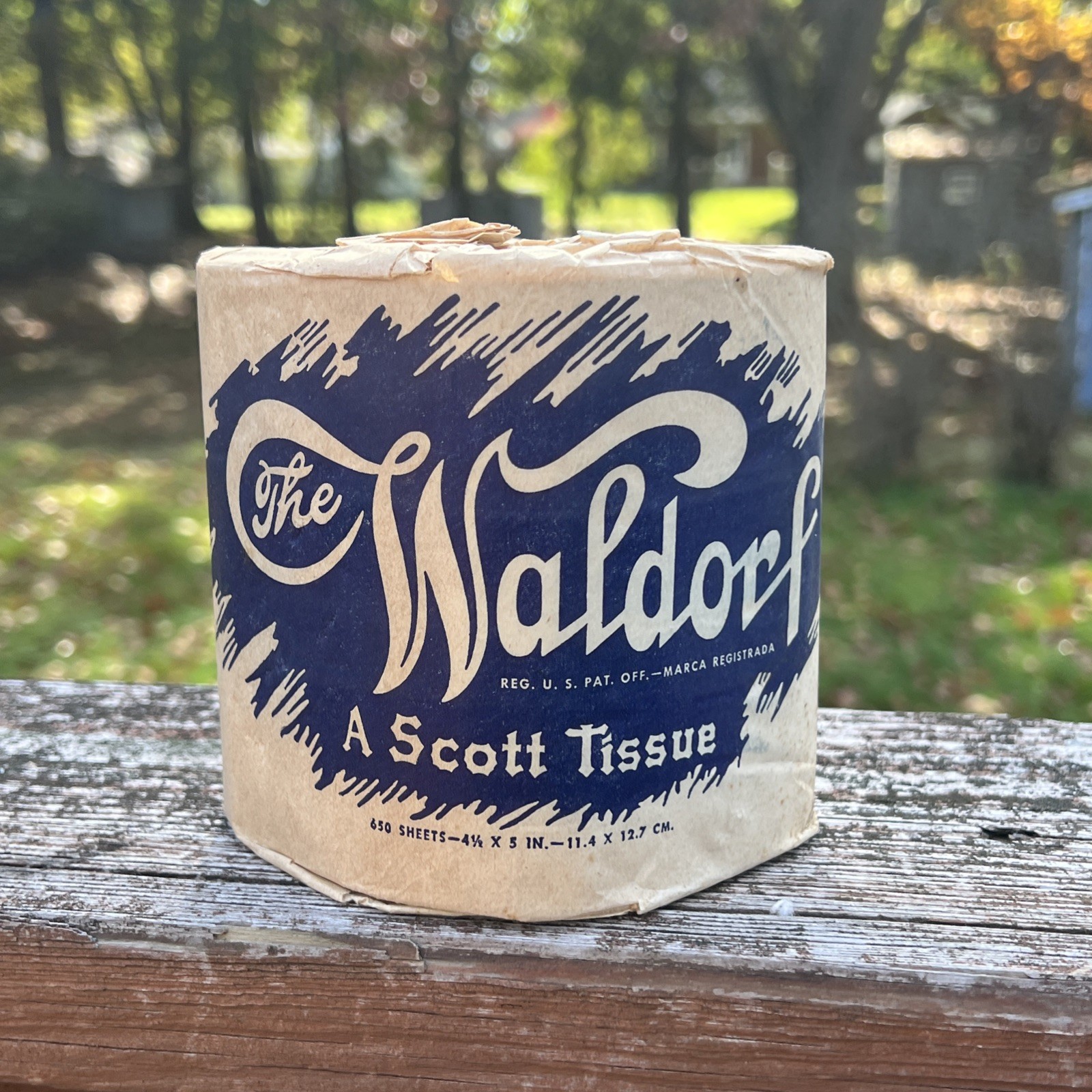 NOS Vintage WW2 Scott Waldorf Toilet Paper Advertising Roll  Uncle Sam