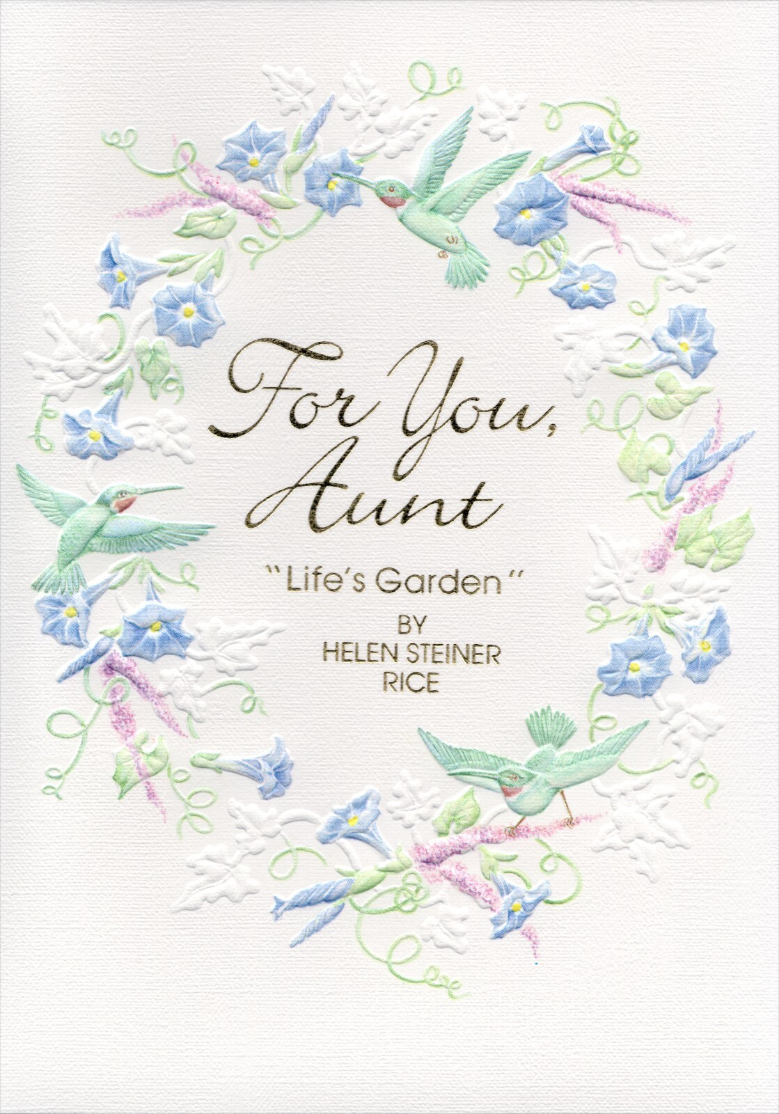 Vintage 1992 MOTHER\'S DAY Card FOR AUNT by Lynn Hollyn, Helen Steiner Rice