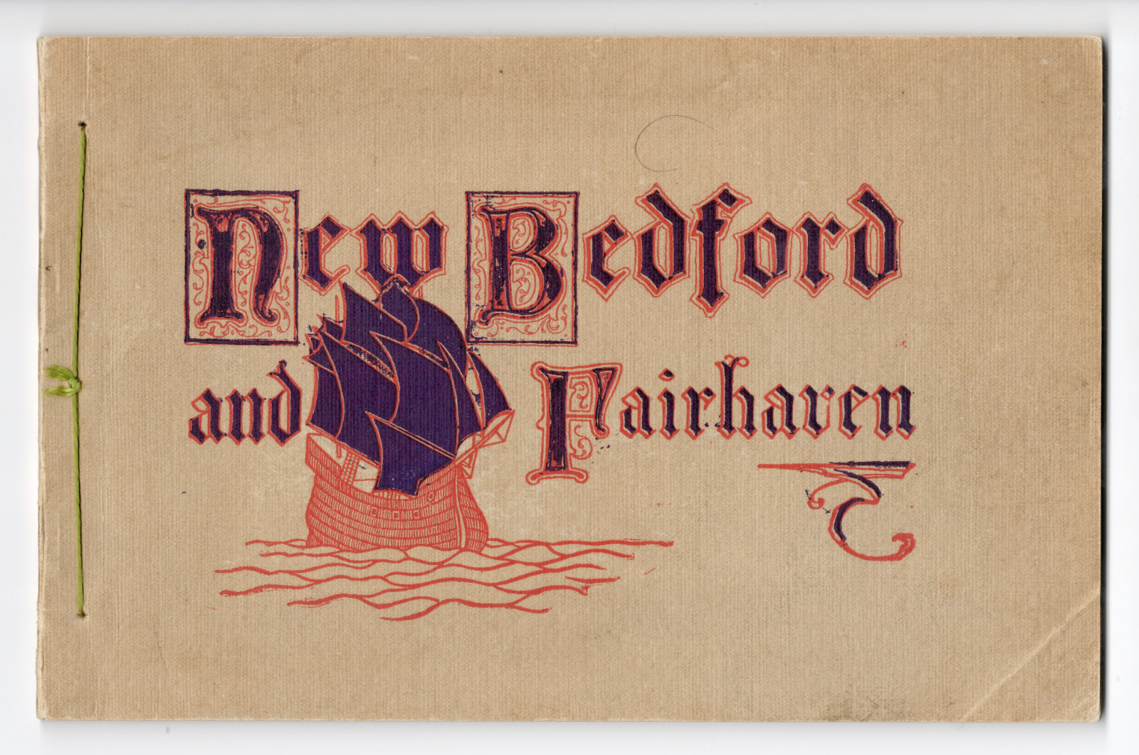 1903 Views of New Bedford & Fairhaven MA Souvenir Photo Book Hutchinson RARE